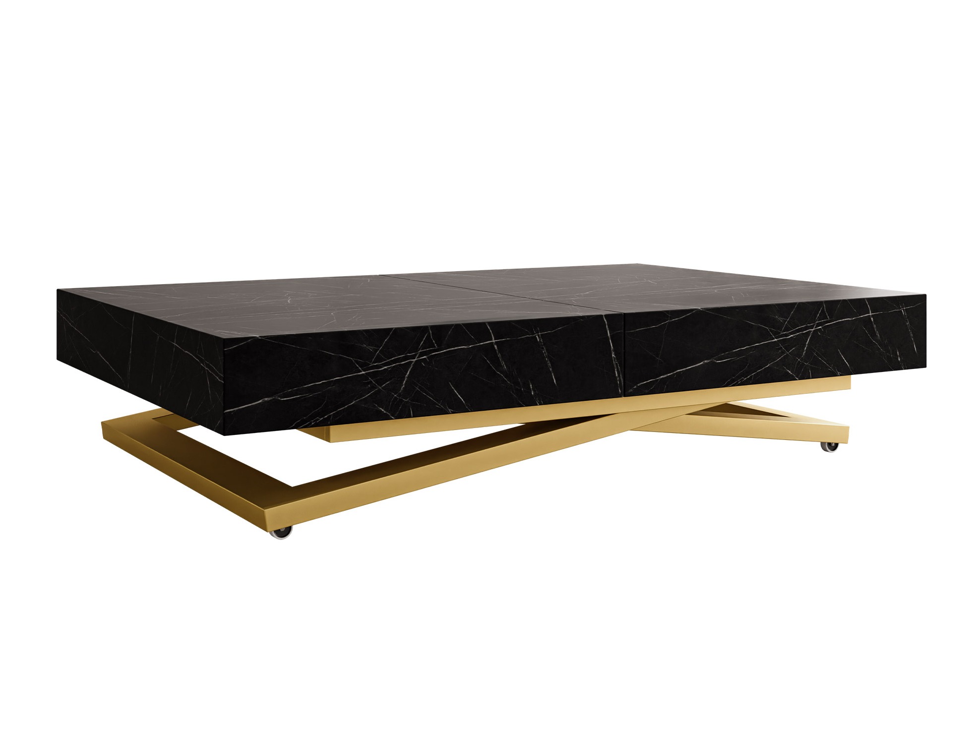 Coffee table transformer Oswego 173 (Black marble)