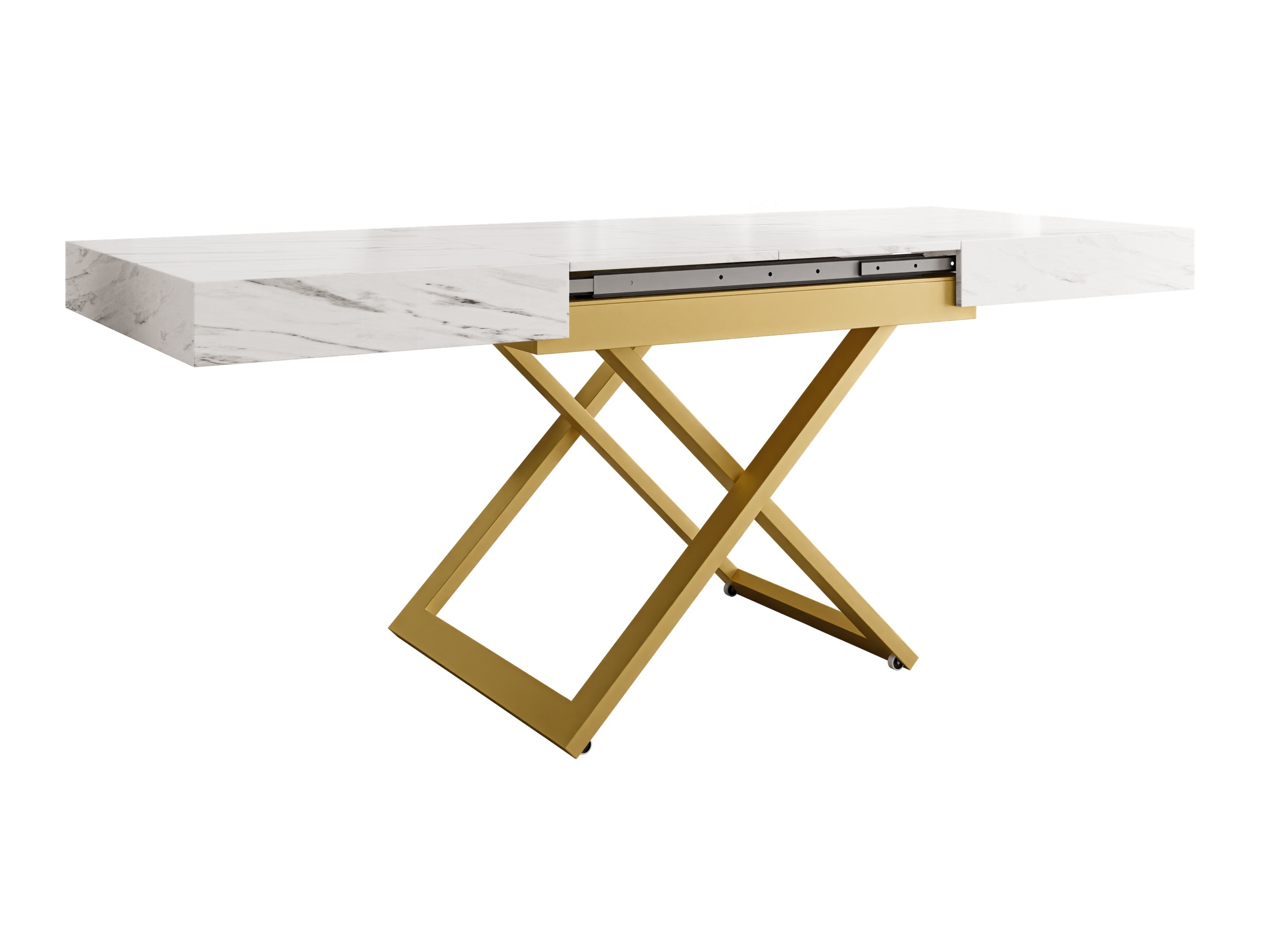 Coffee table transformer Oswego 173 (White marble)