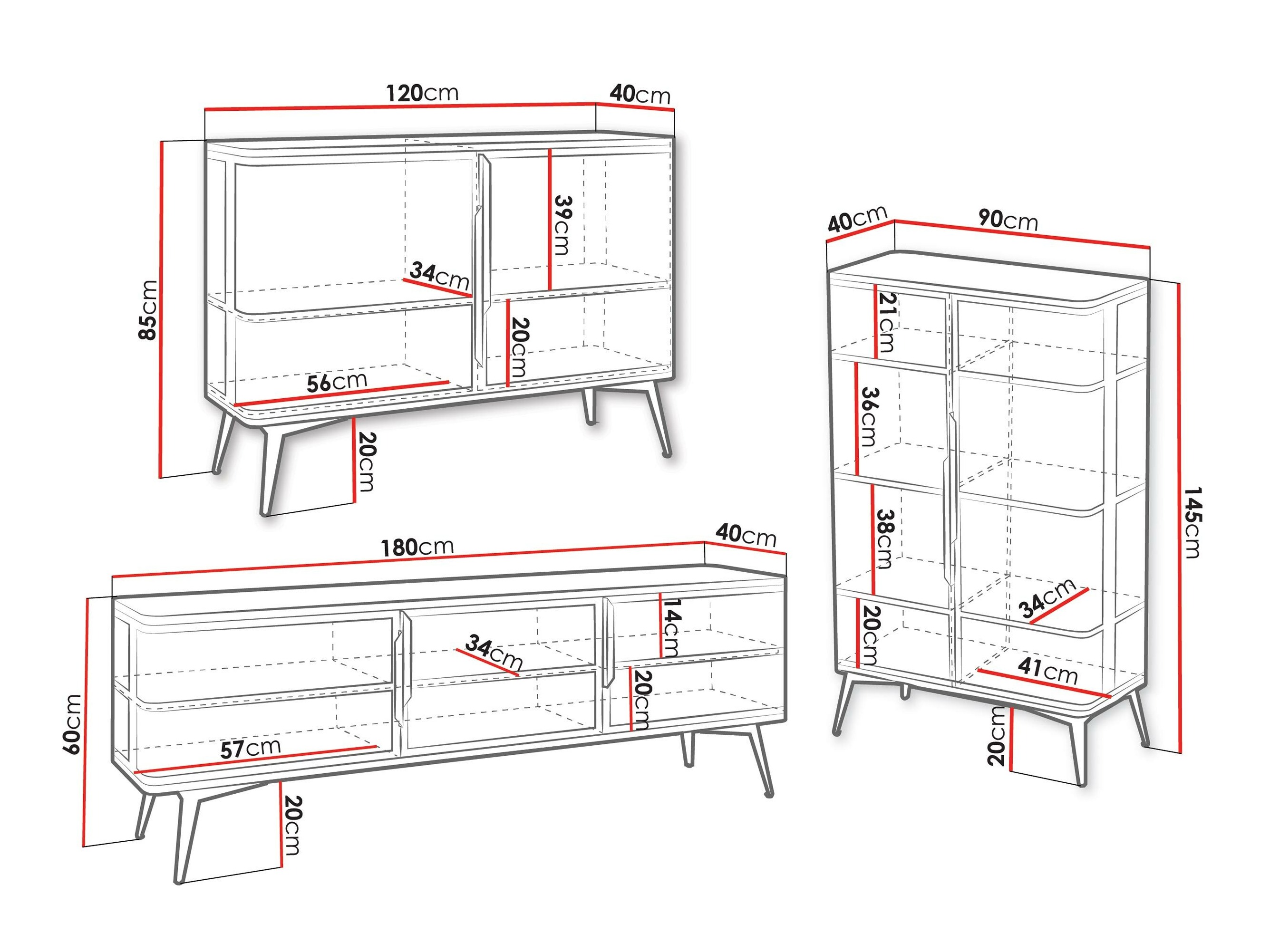Living room set Camfelo 104 (Black)