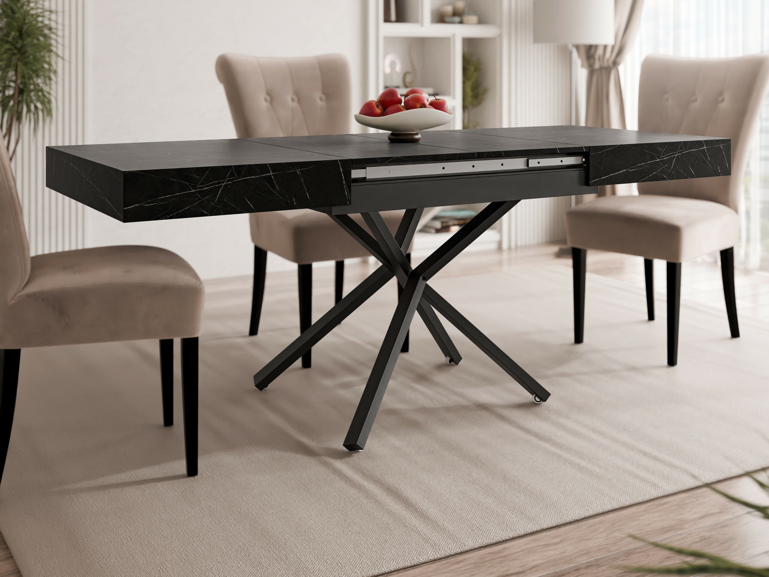 Coffee table transformer Oswego 176 (Black marble)