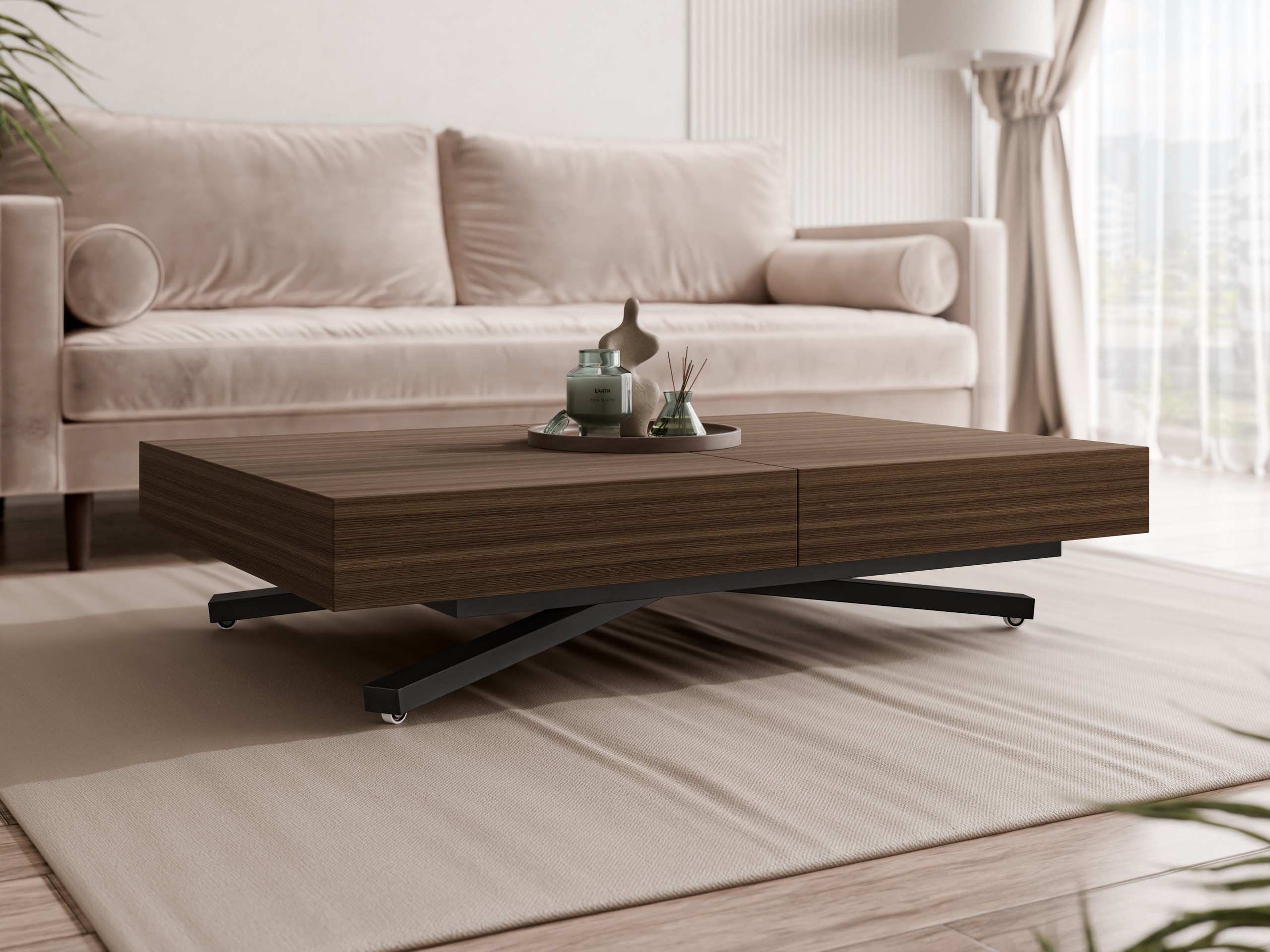 Coffee table transformer Oswego 176 (Walnut)