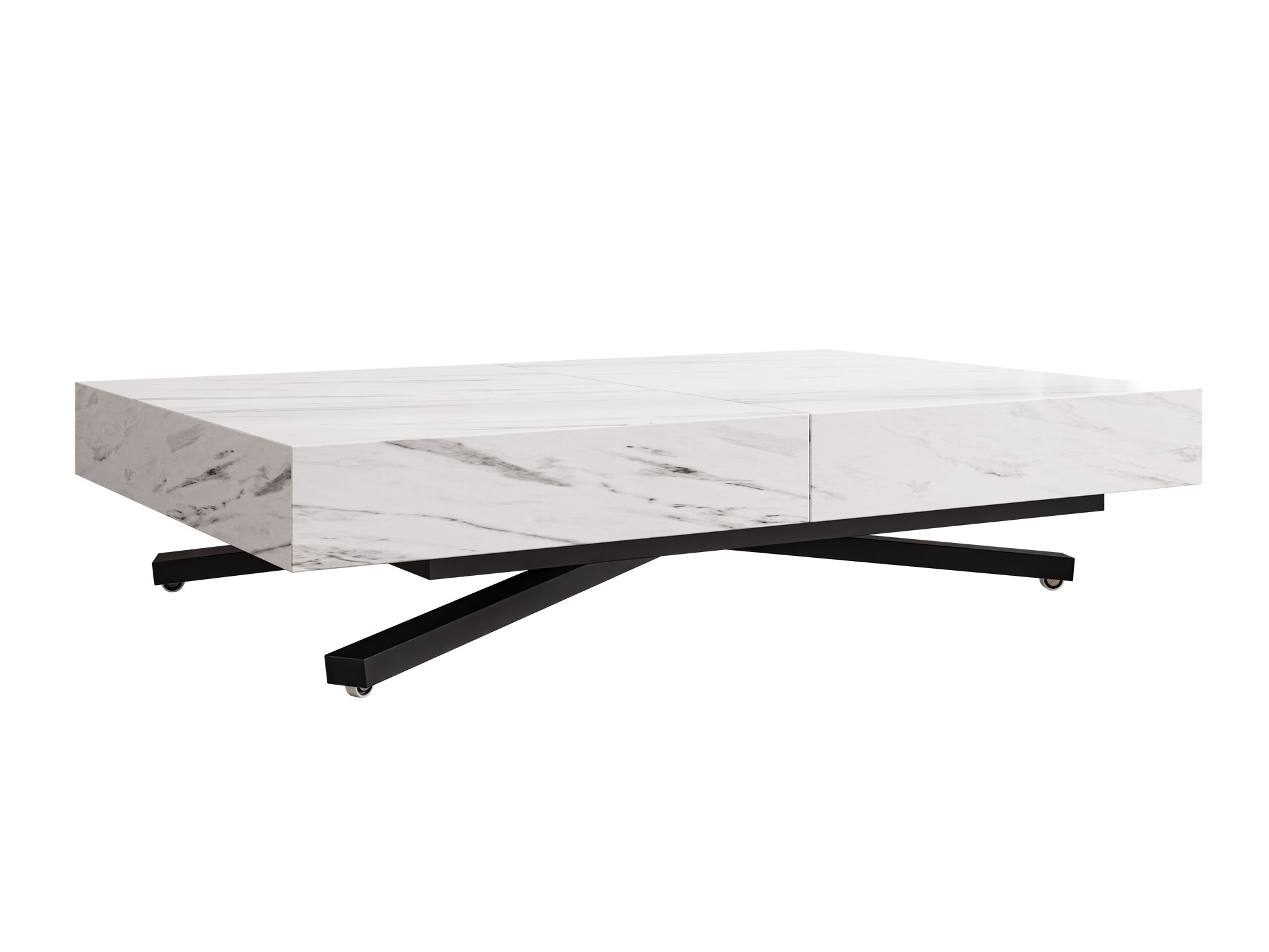 Coffee table transformer Oswego 176 (White marble)