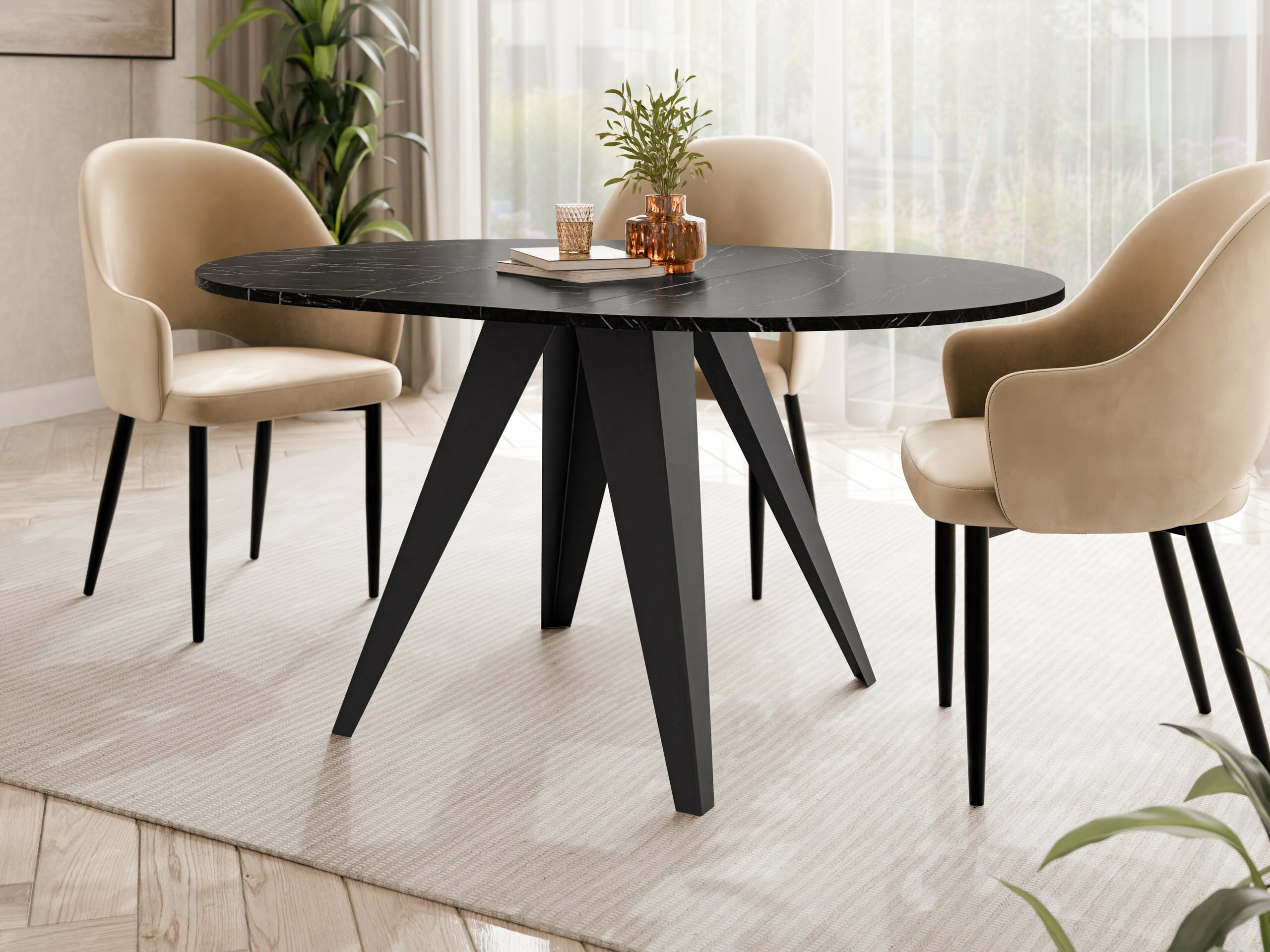 Table Oswego 175 (Black marble)