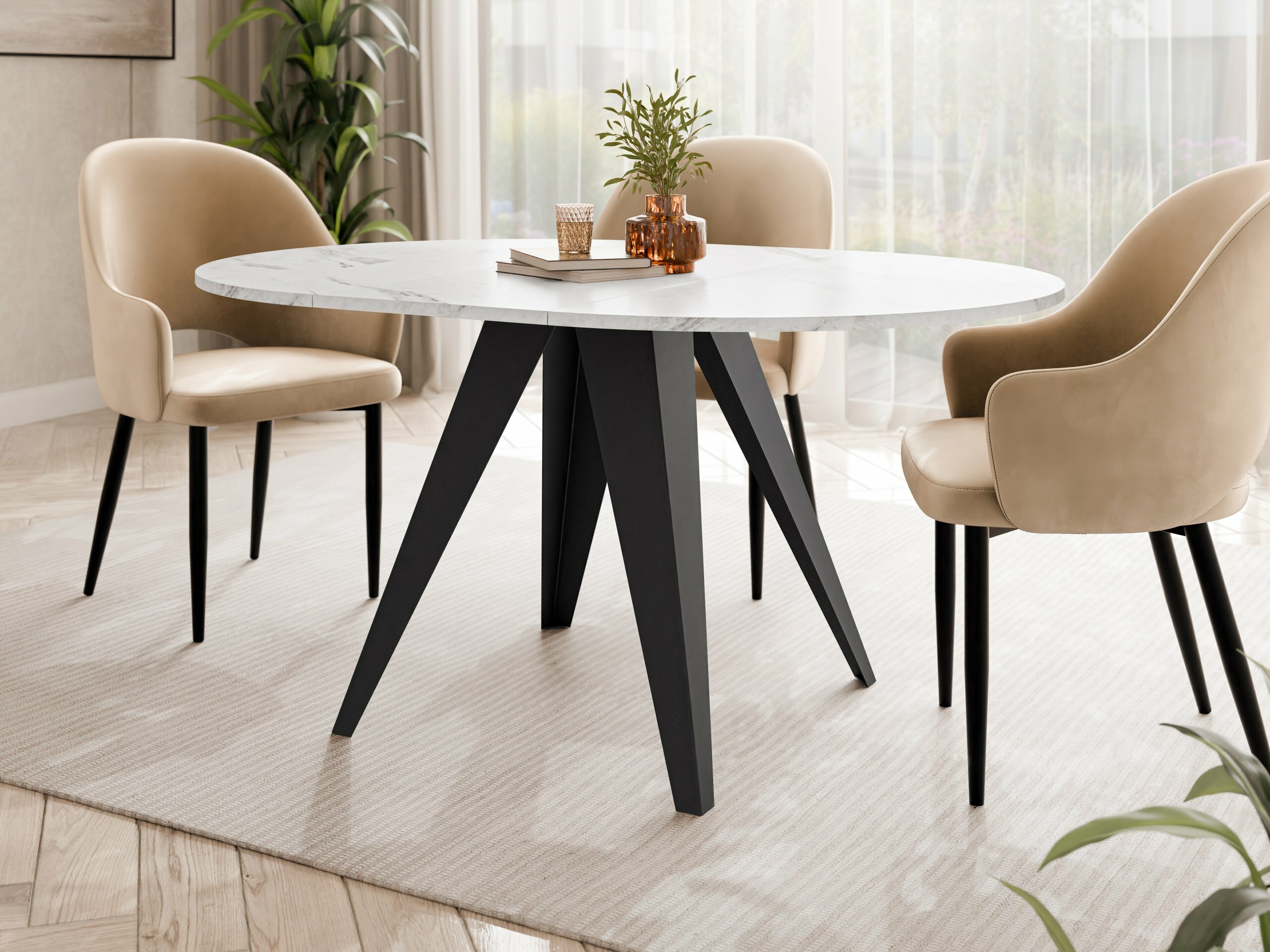 Table Oswego 175 (White marble)