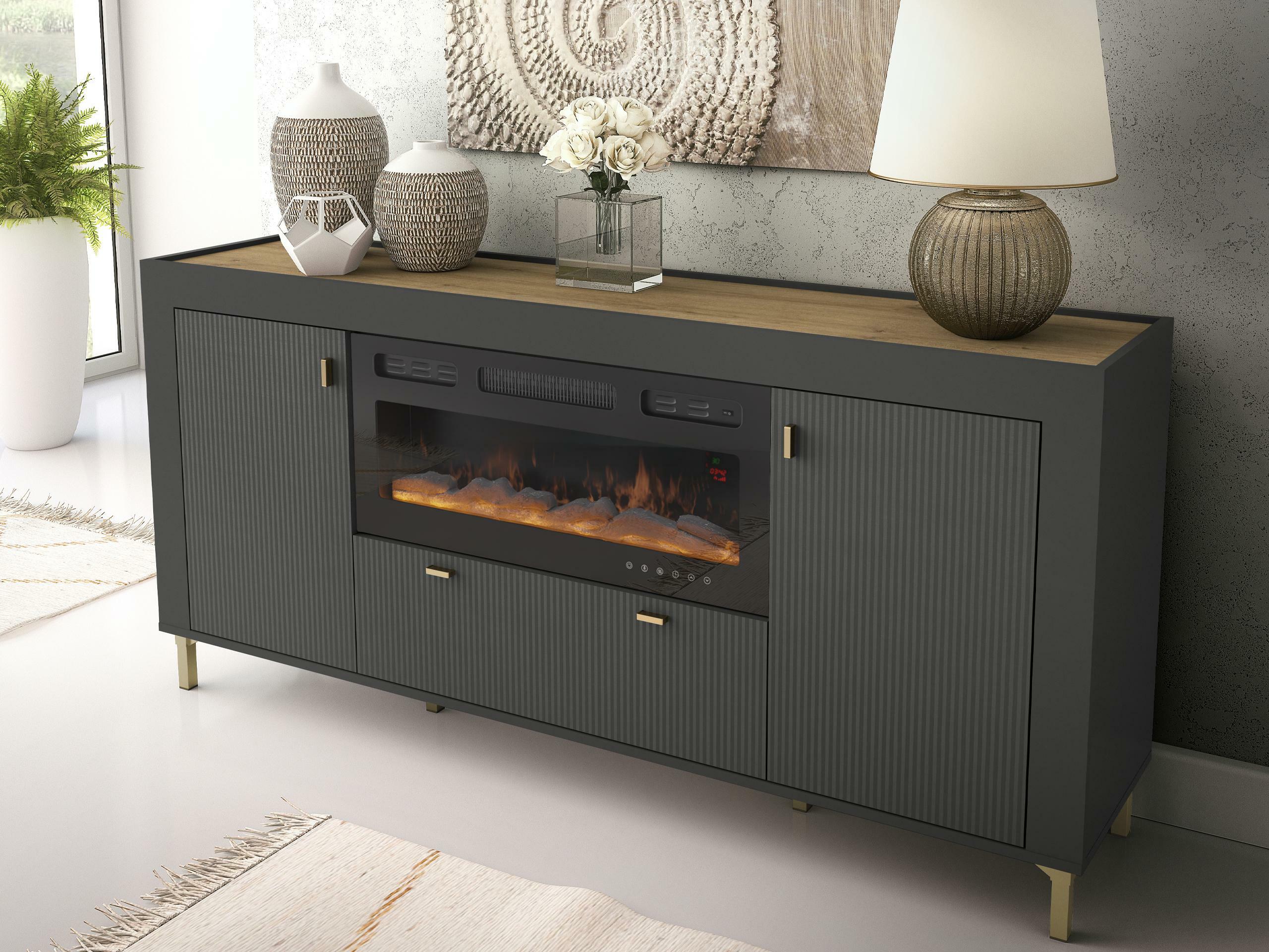 Chest of drawers Mormavu 110 (Matte black)