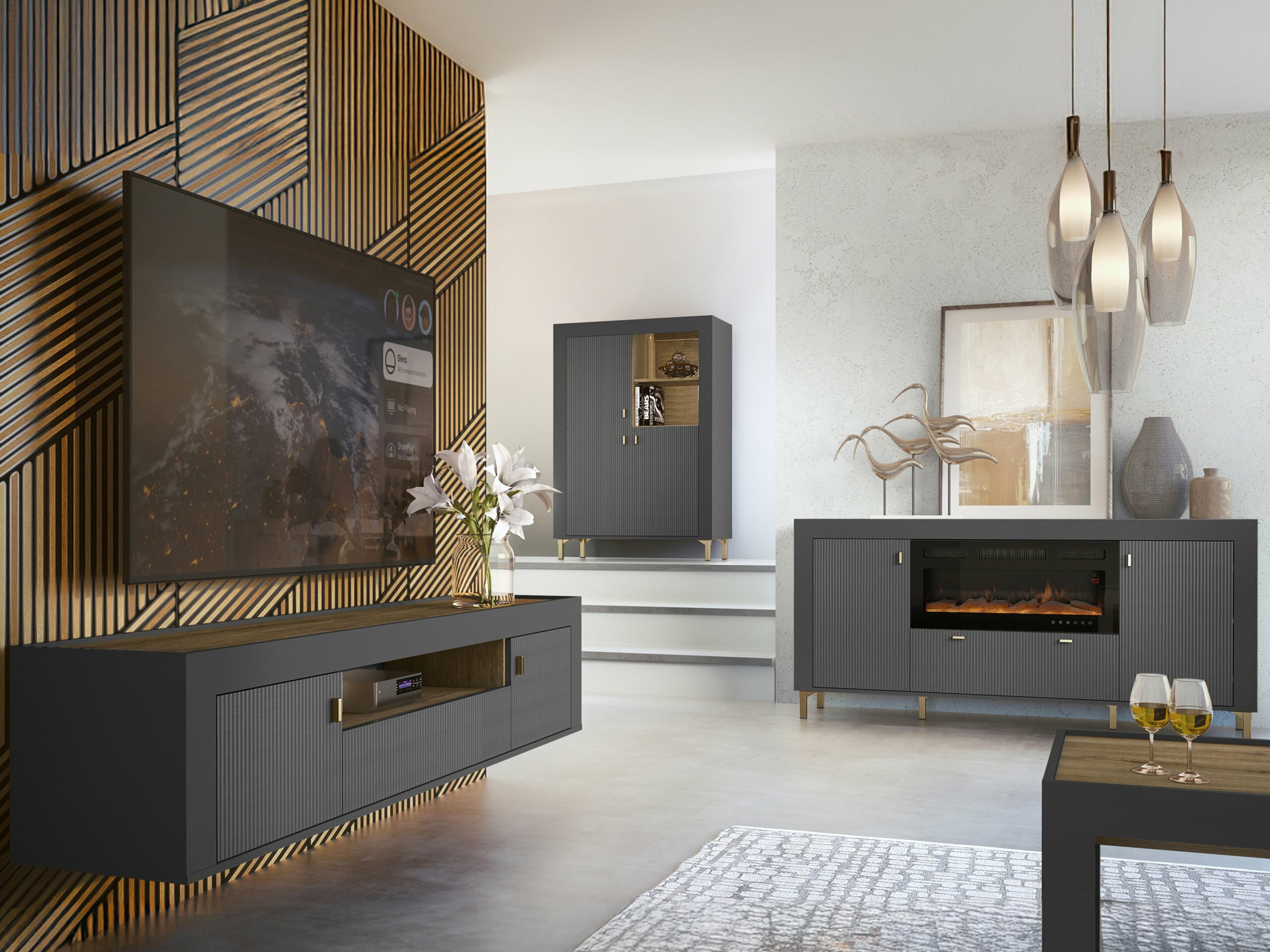 Chest of drawers Mormavu 110 (Matte black)