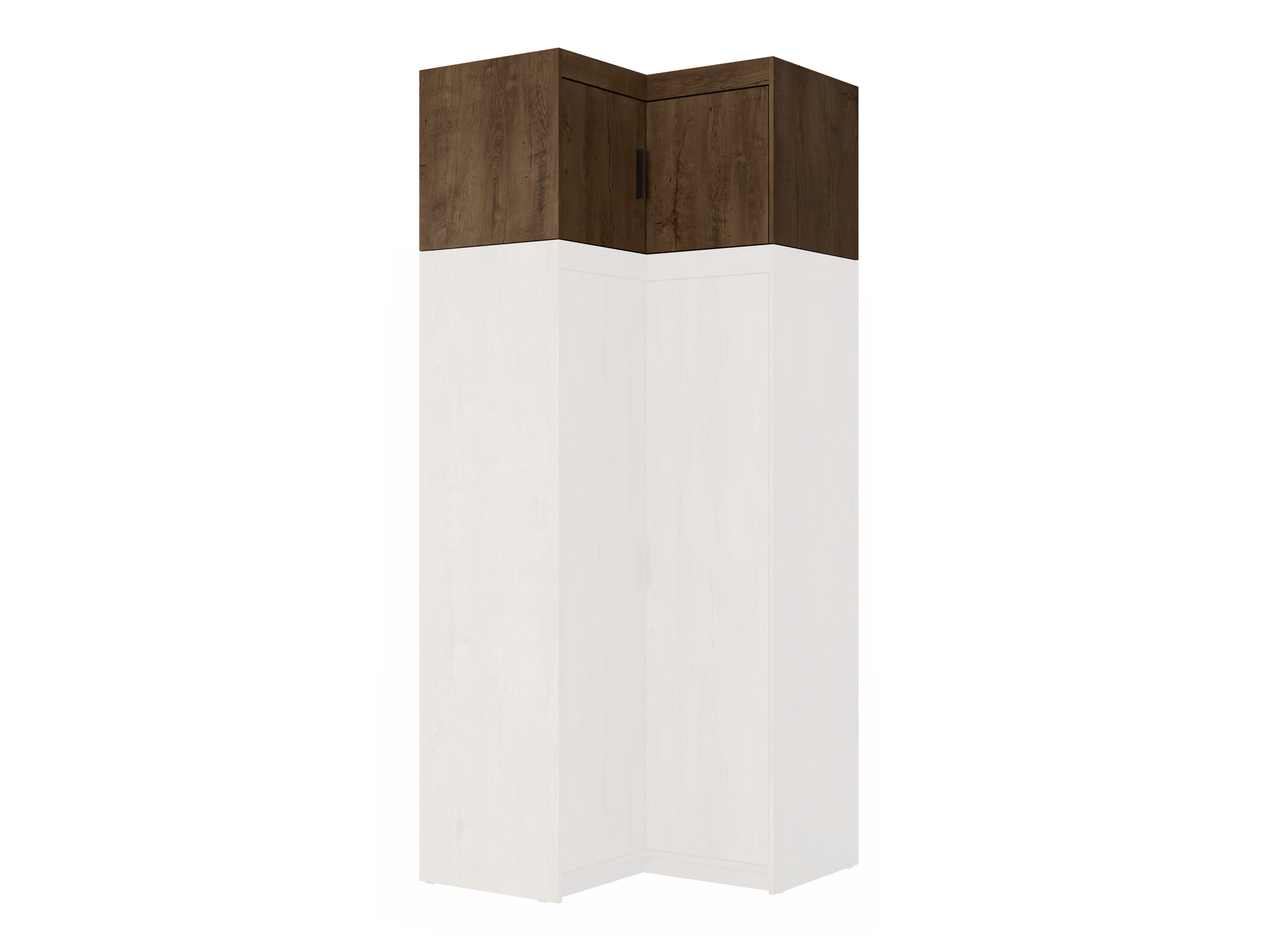 Corner cabinet Novduni 118 (Lefkas oak)