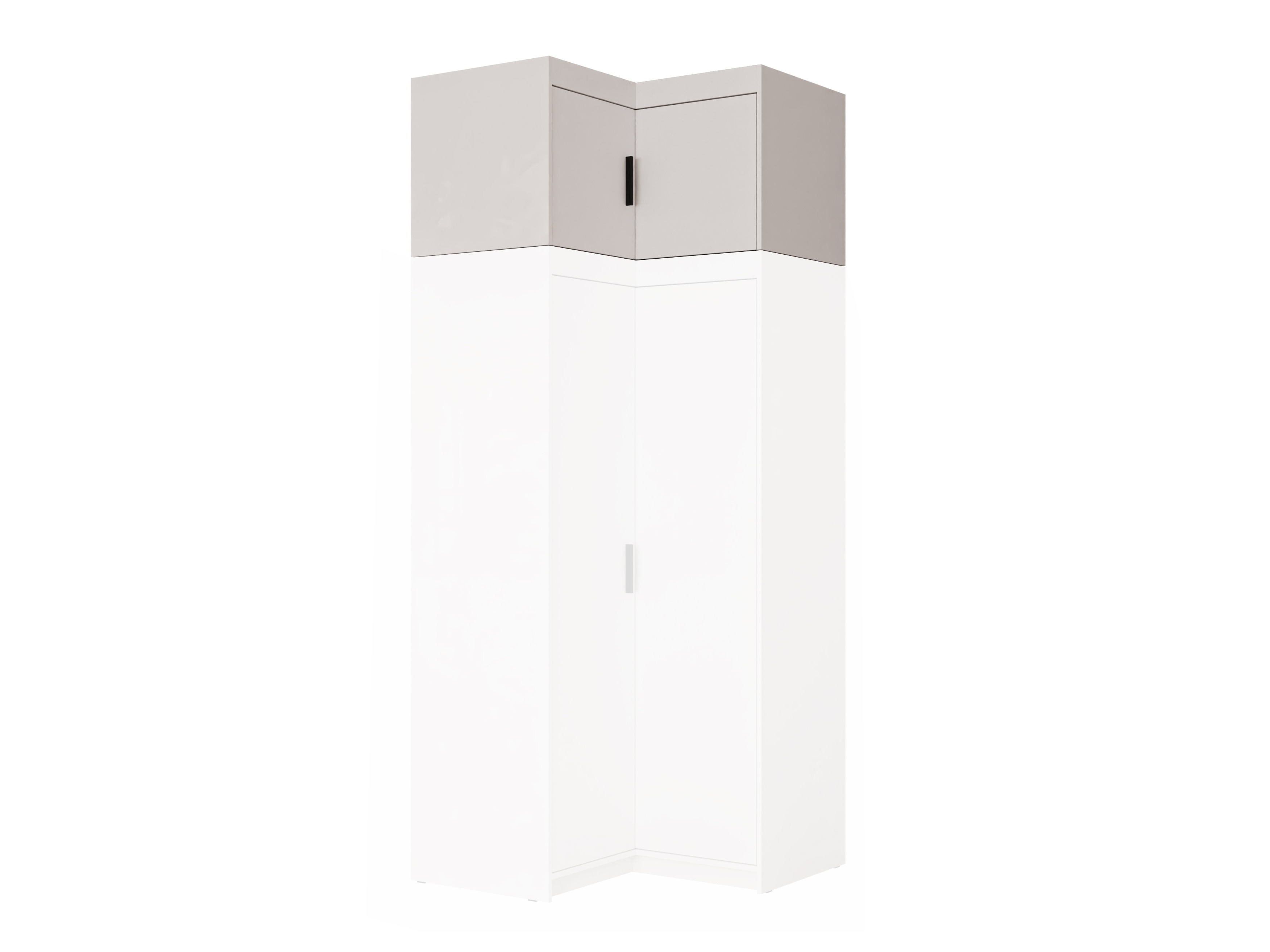 Corner cabinet Novduni 118 (White)