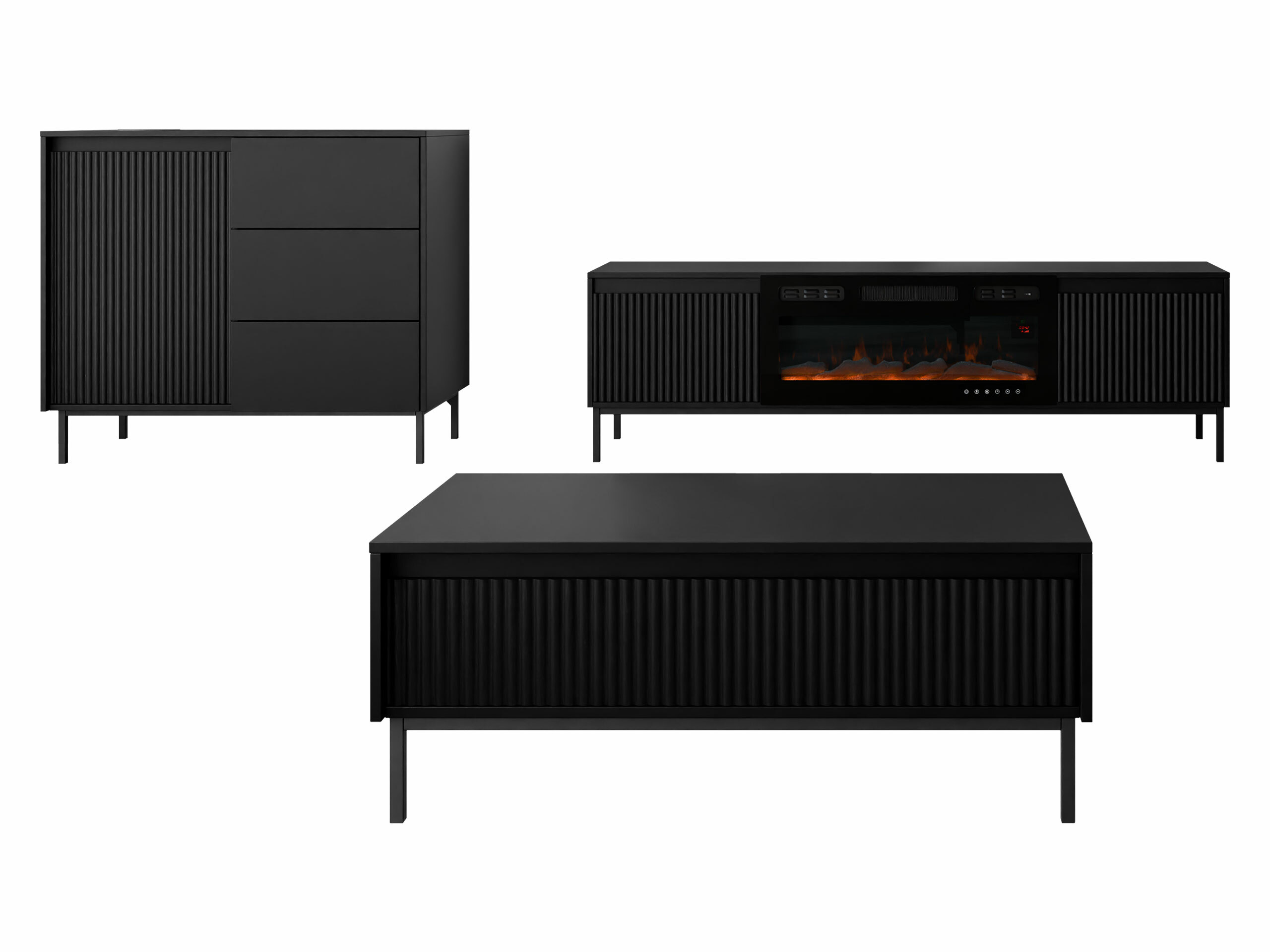 Living room set Comfivo Delruva 110 (Black)