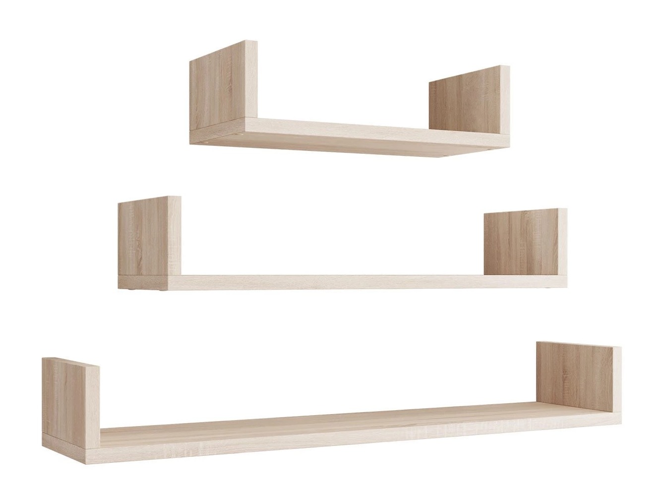 Wall-mounted set of shelves Sarasota 105 (Sonoma oak)