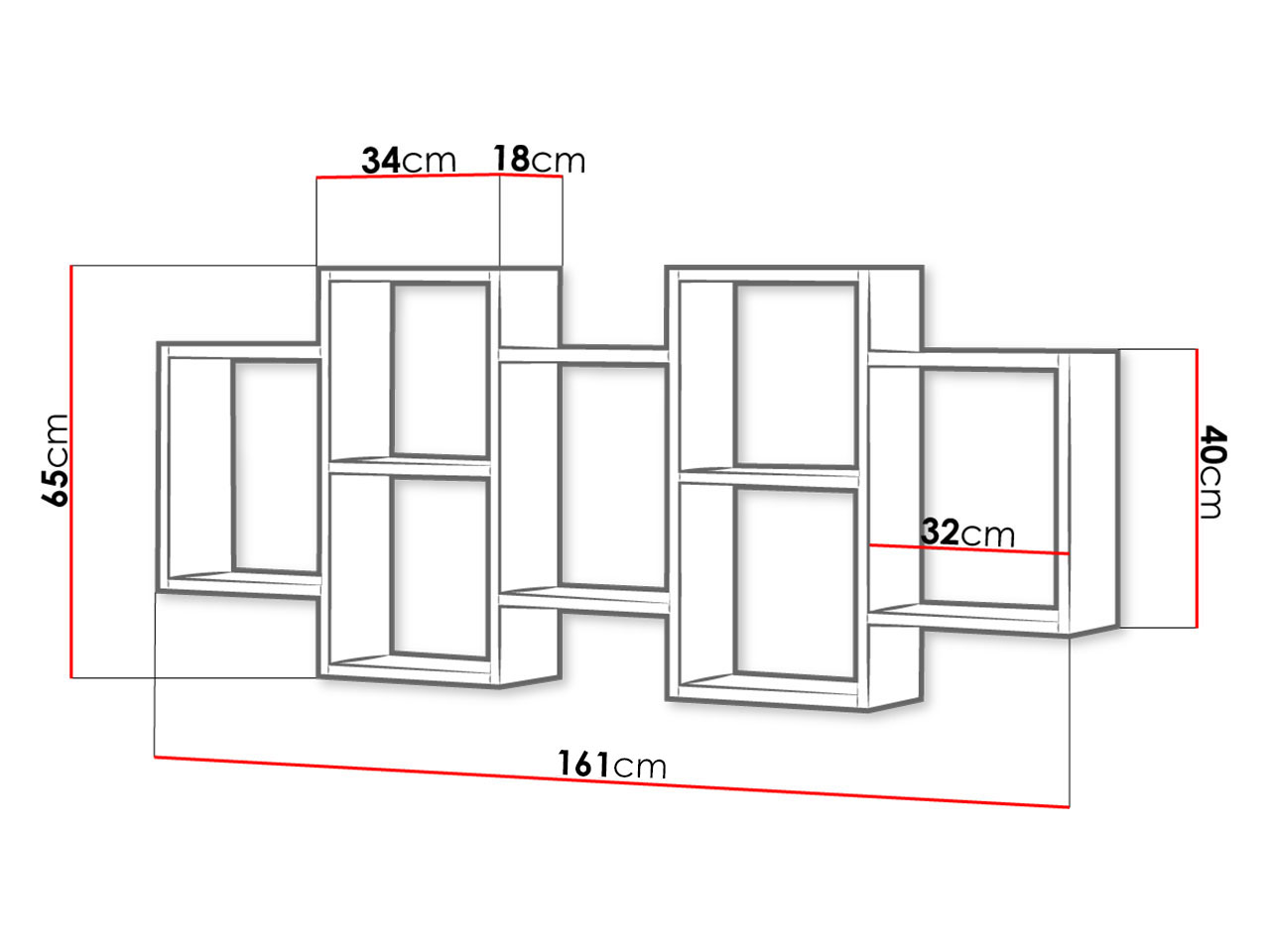 Wall shelf Lexicon (Cashmere)