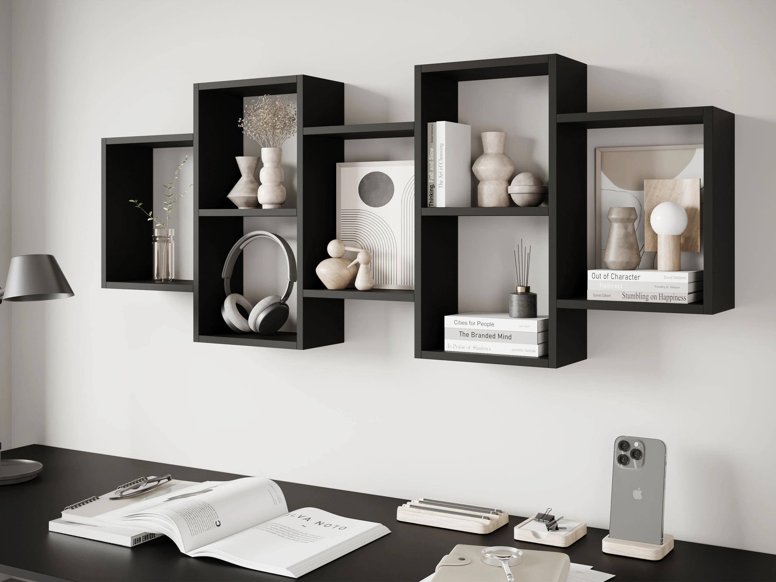 Wall shelf Lexicon (Graphite)