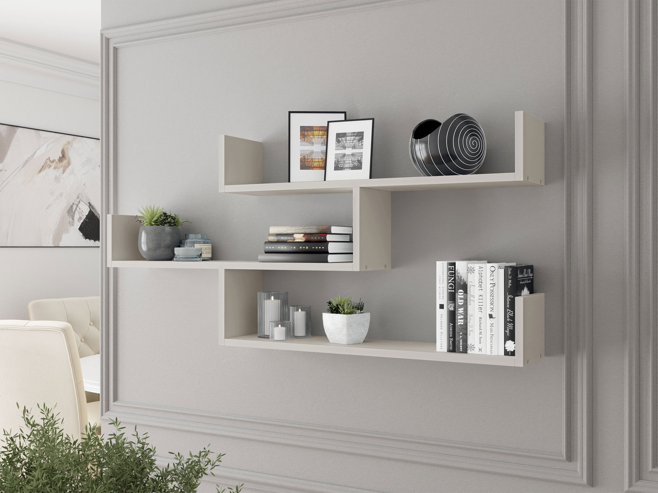 Wall shelf Lexicon I (Cashmere)