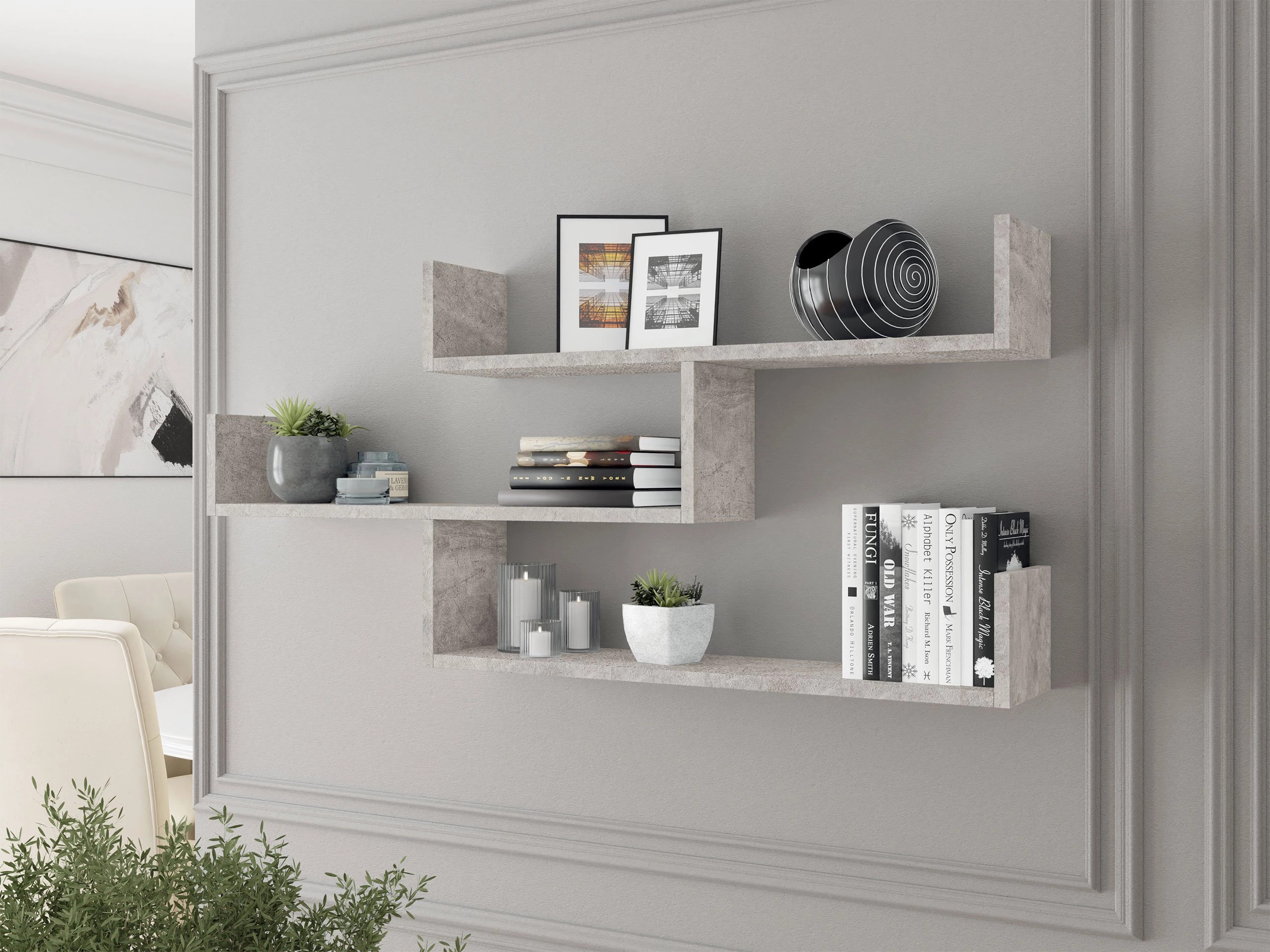 Wall shelf Lexicon I (Concrete)