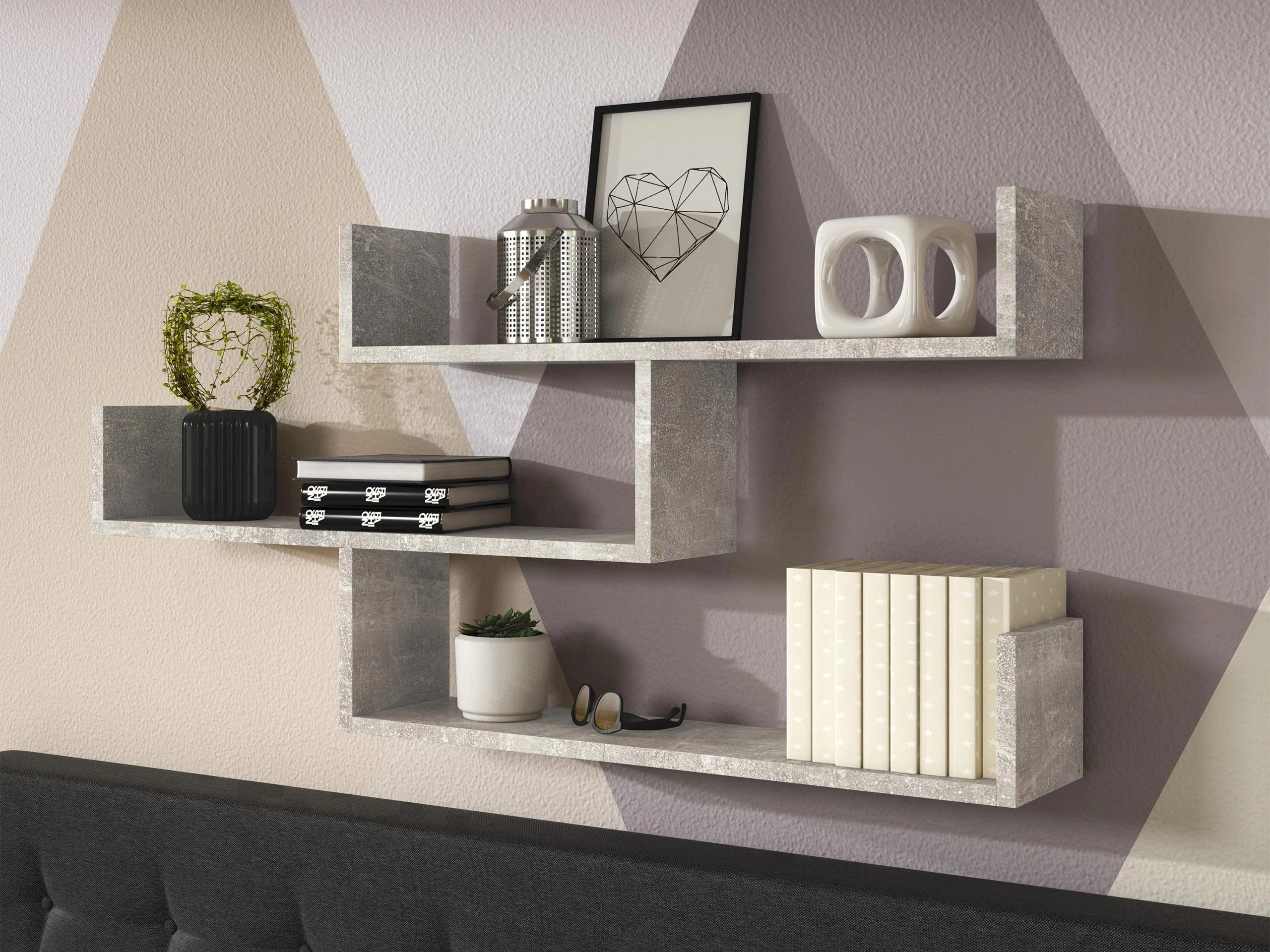 Wall shelf Lexicon I (Concrete)