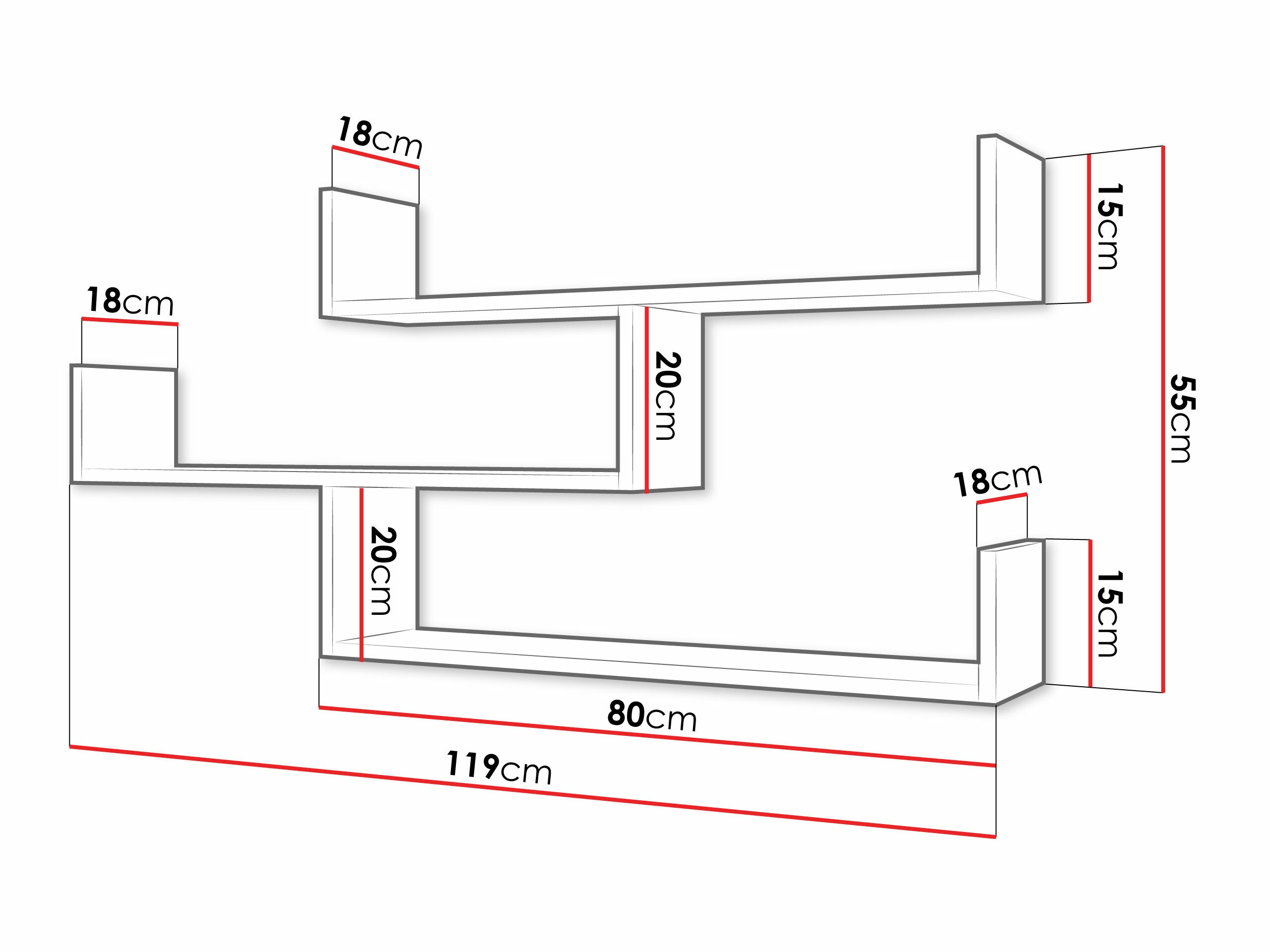 Wall shelf Lexicon I (Concrete)