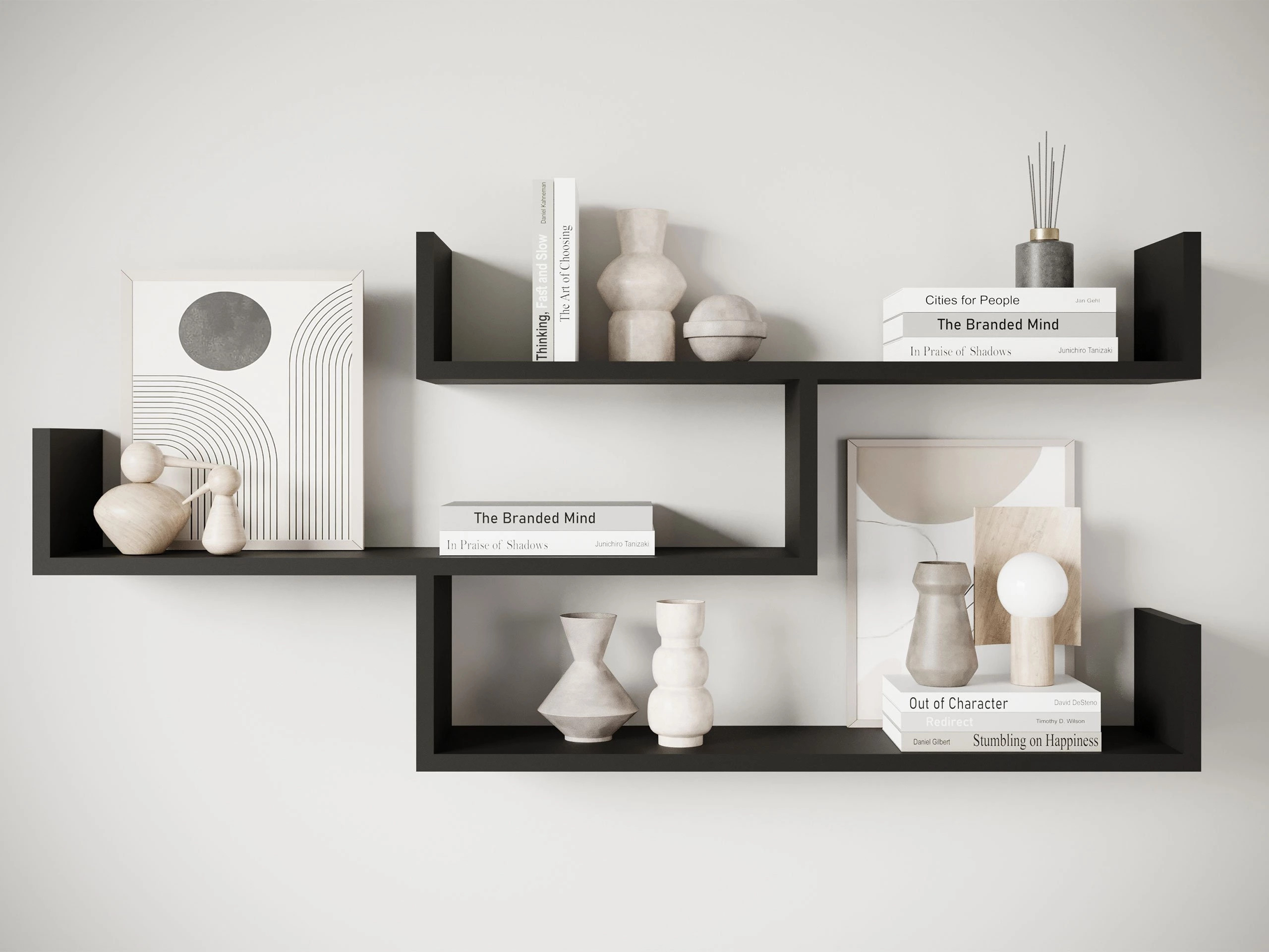 Wall shelf Lexicon I (Graphite)