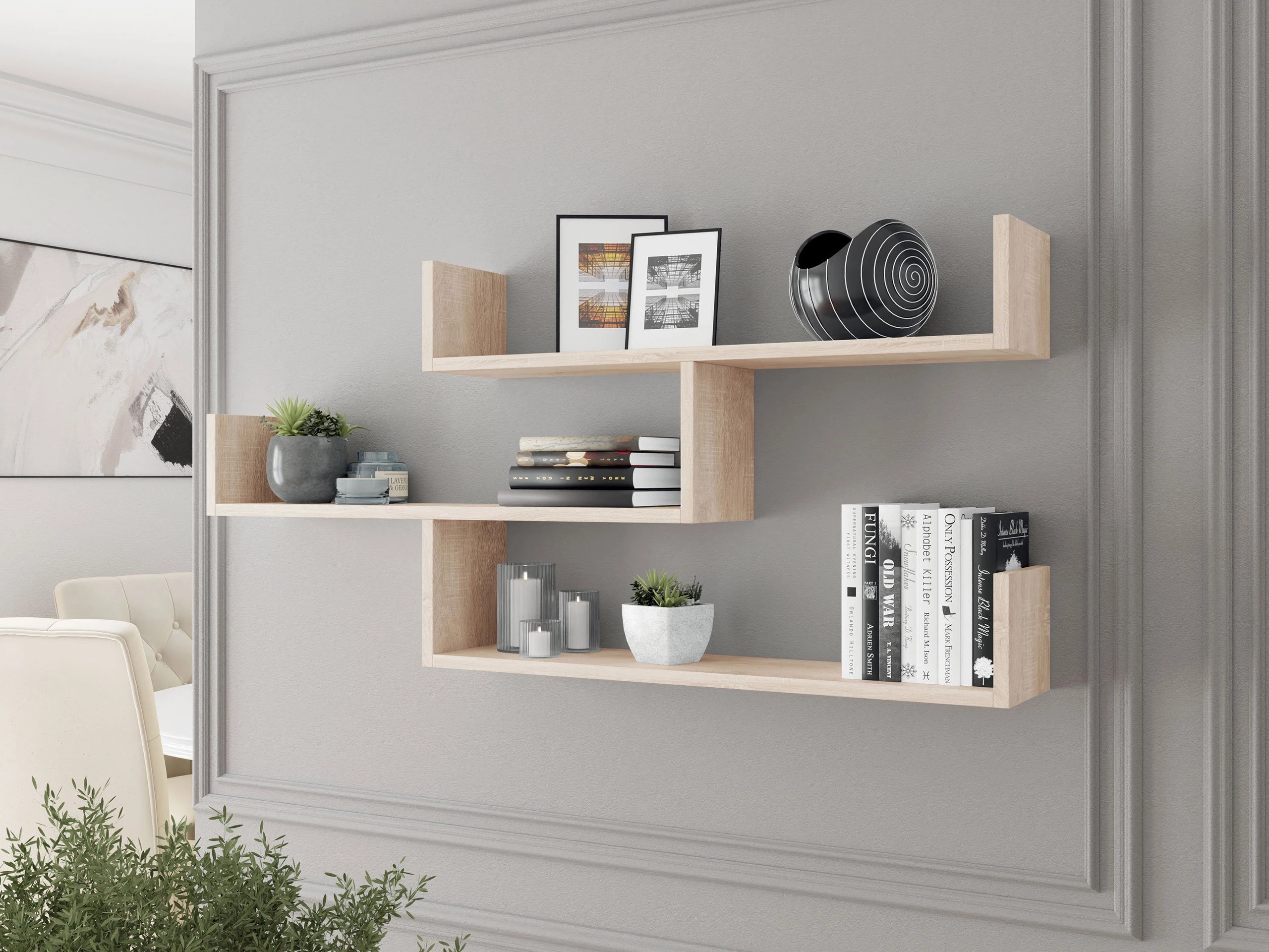 Wall shelf Lexicon I (Sonoma oak)