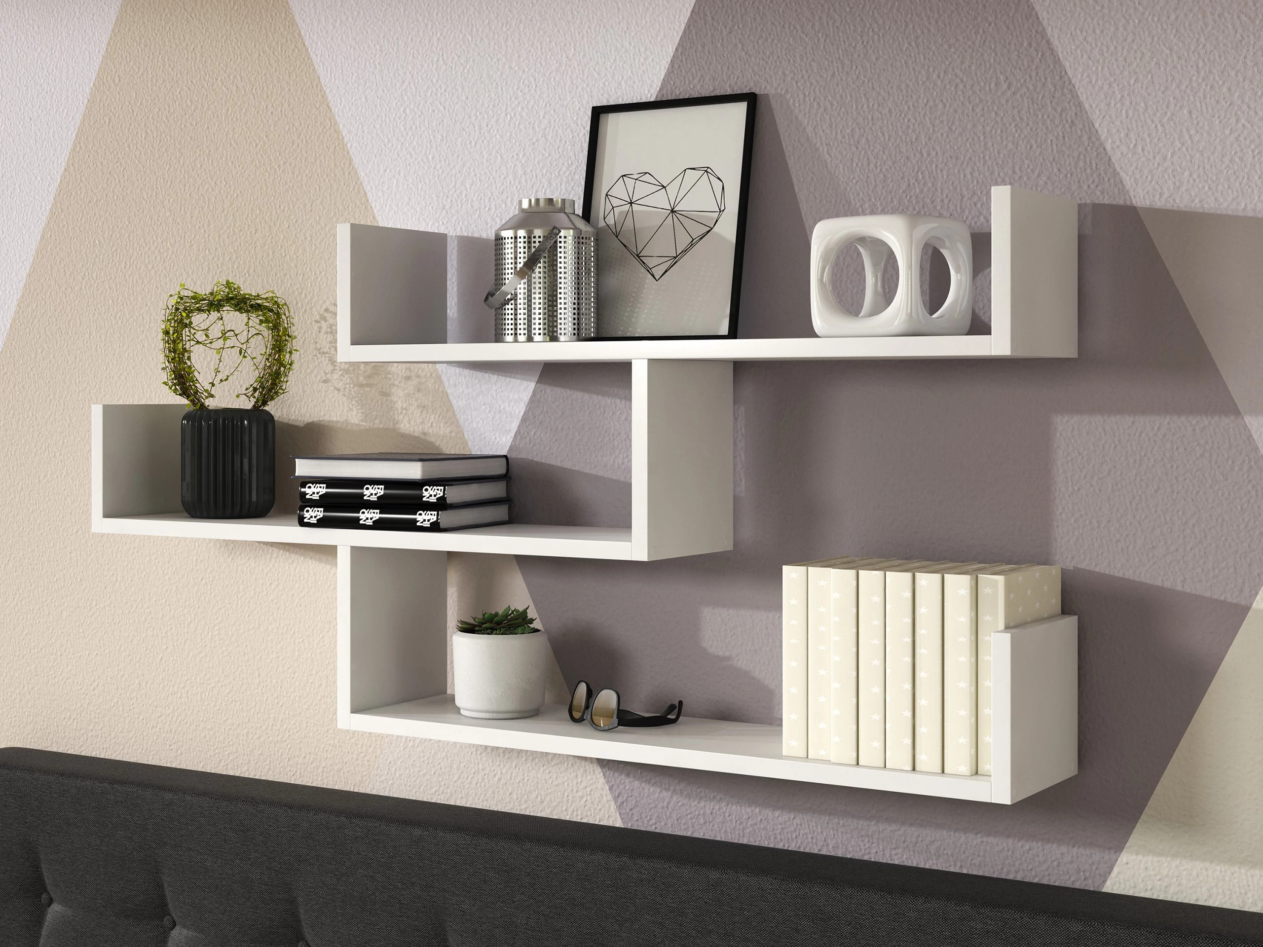 Wall shelf Lexicon I (White)