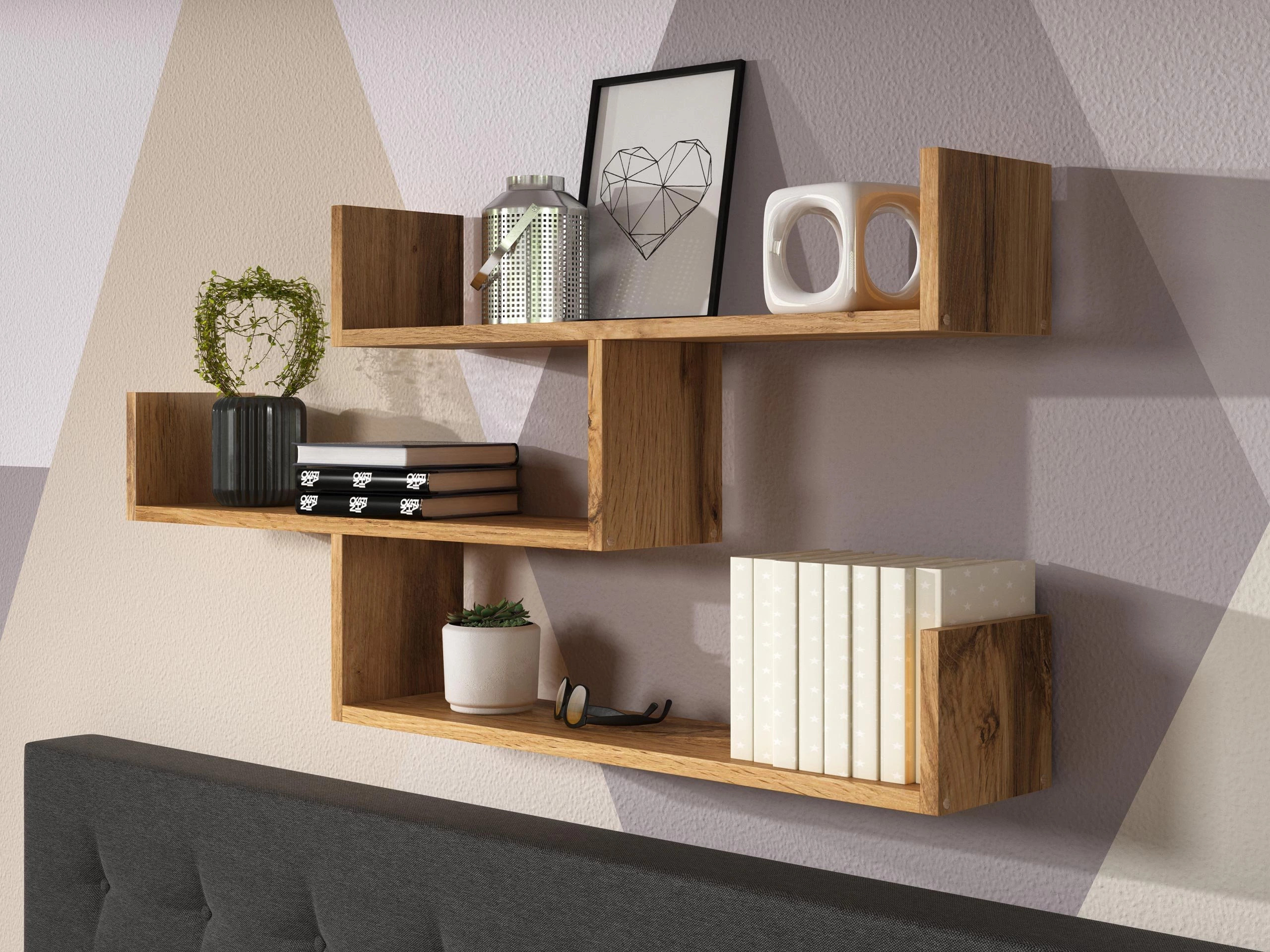 Wall shelf Lexicon I (Wotan Oak)