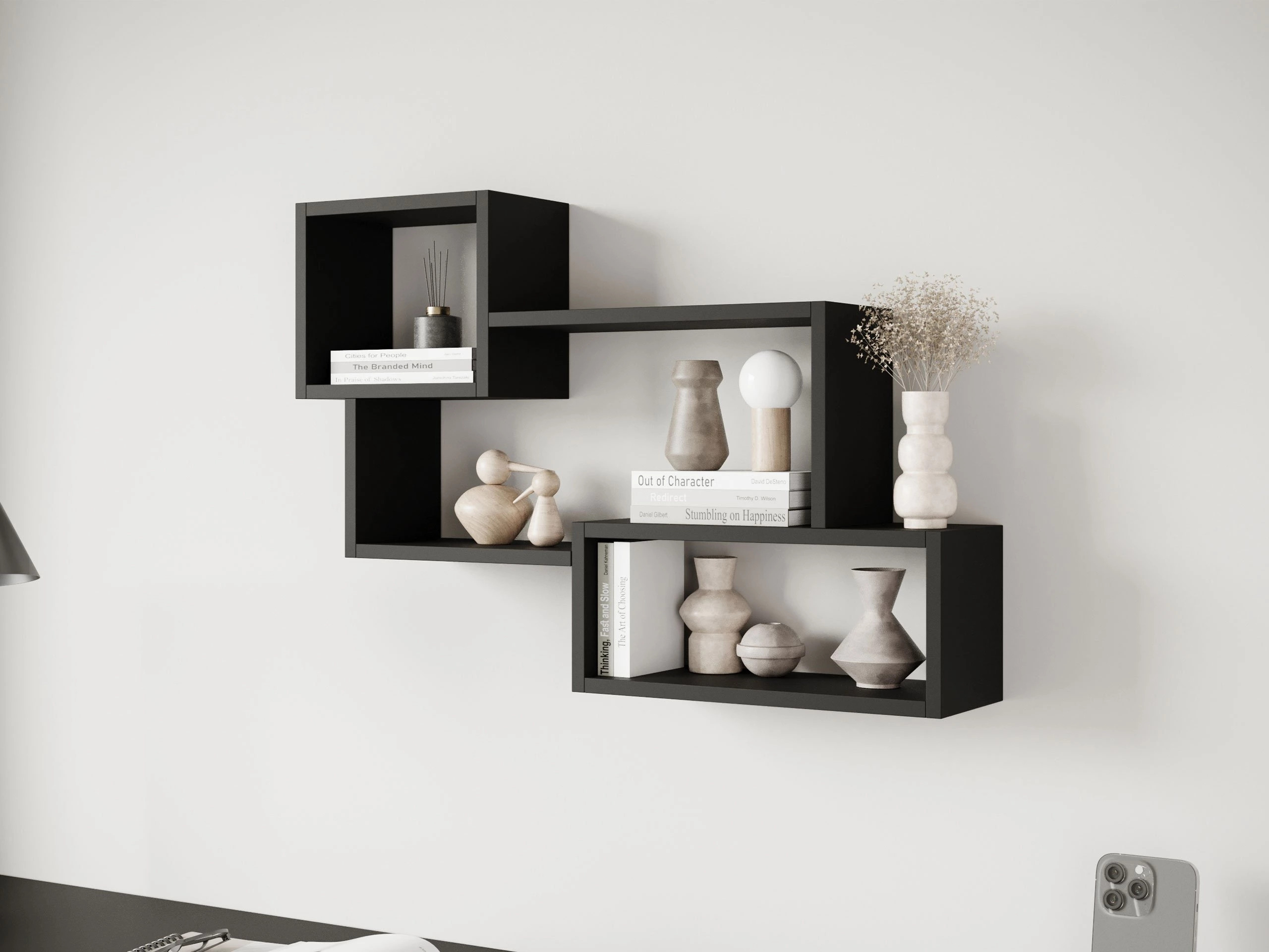 Wall shelf Lexicon II (Graphite)