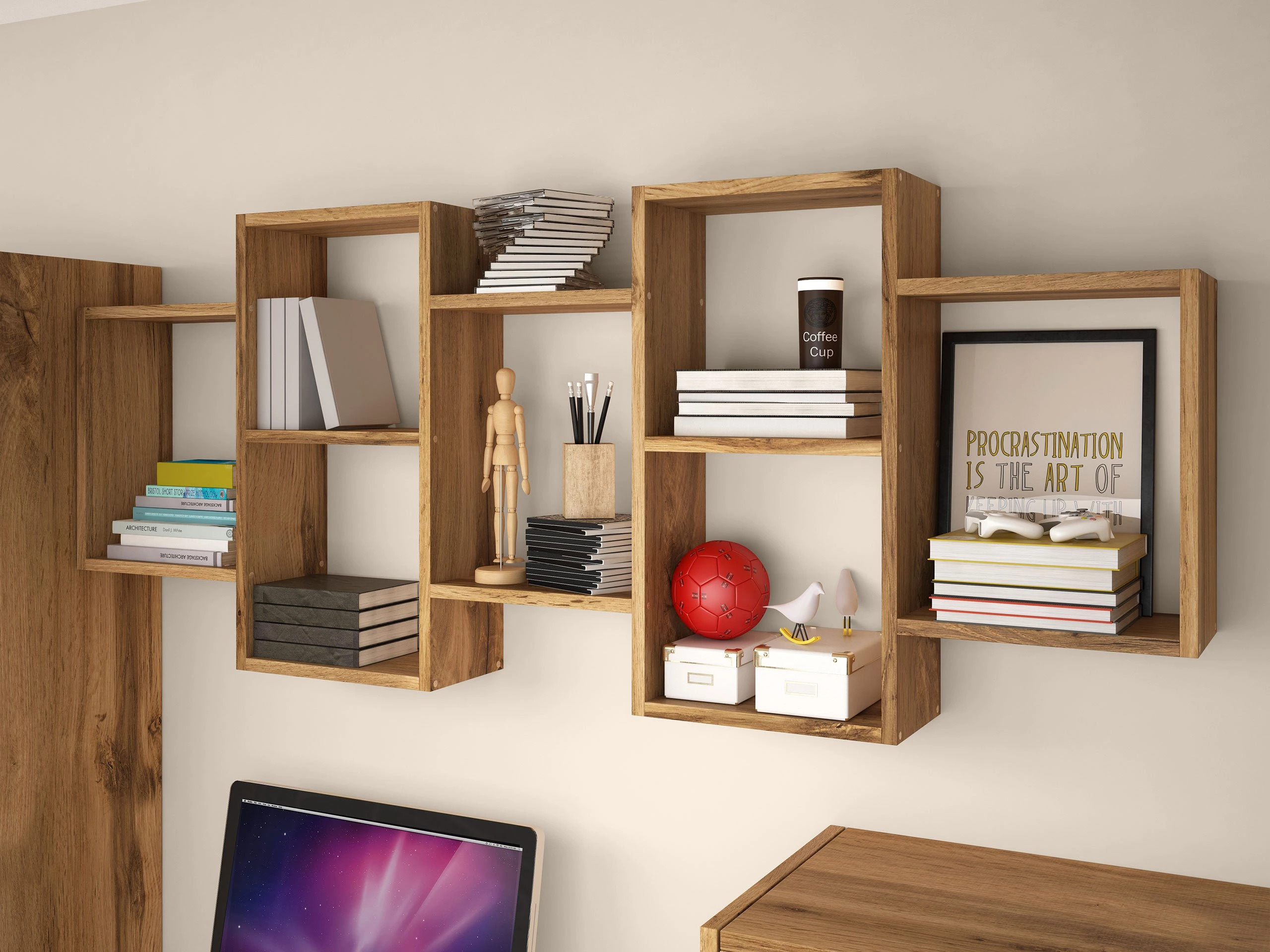 Wall shelf Lexicon (Wotan Oak)