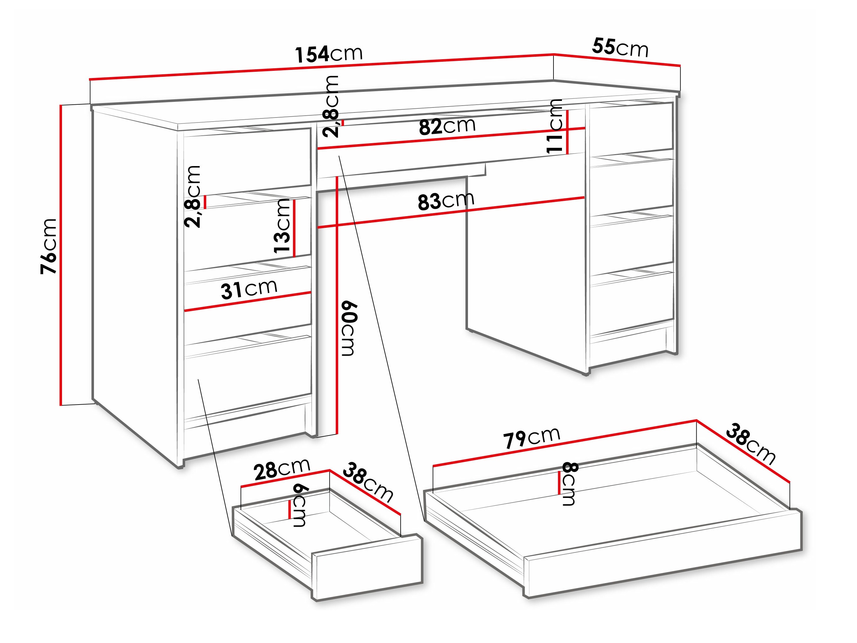 Desk Comfivo 401 (White)
