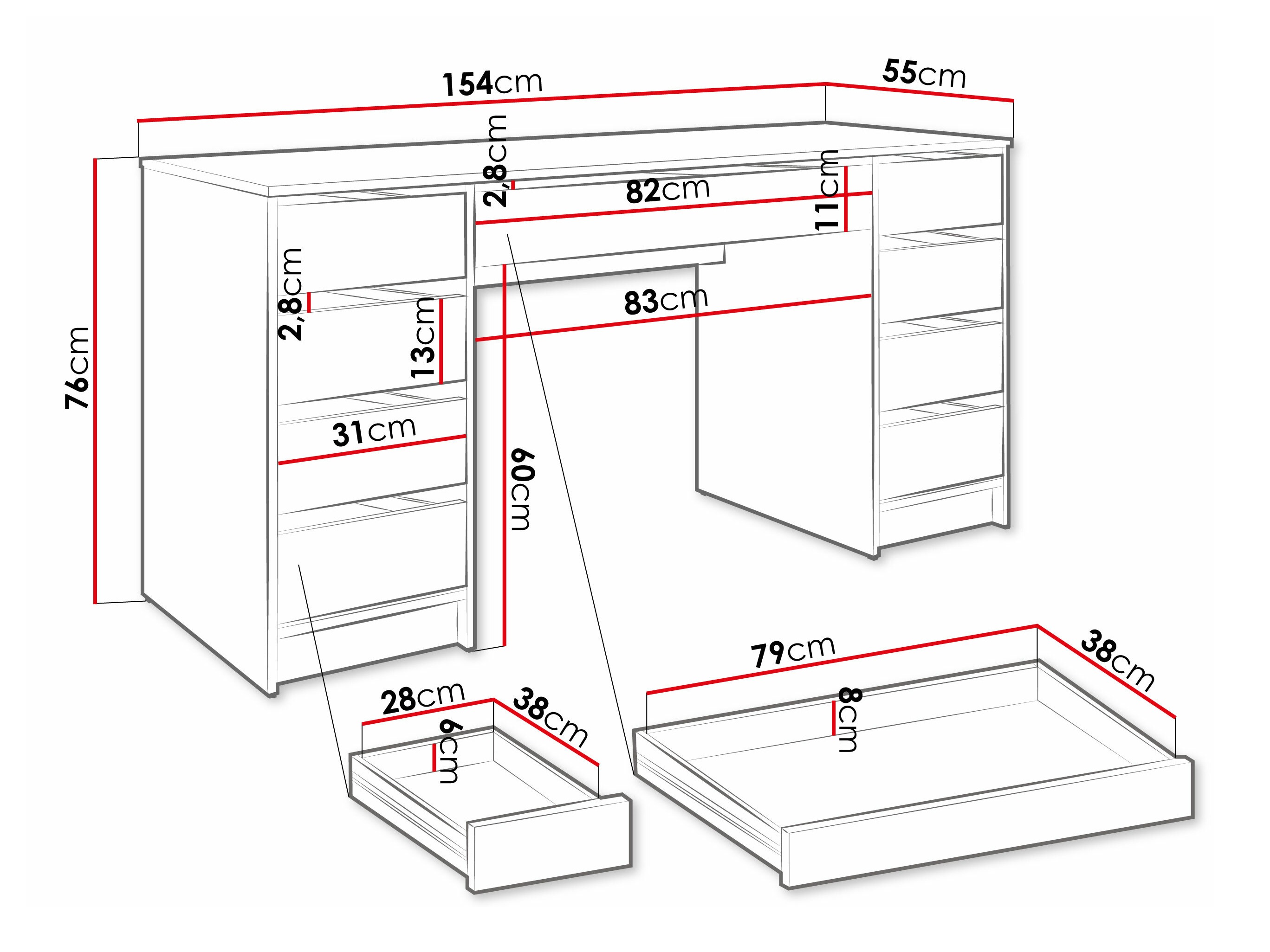 Desk Comfivo Terros II (Black)