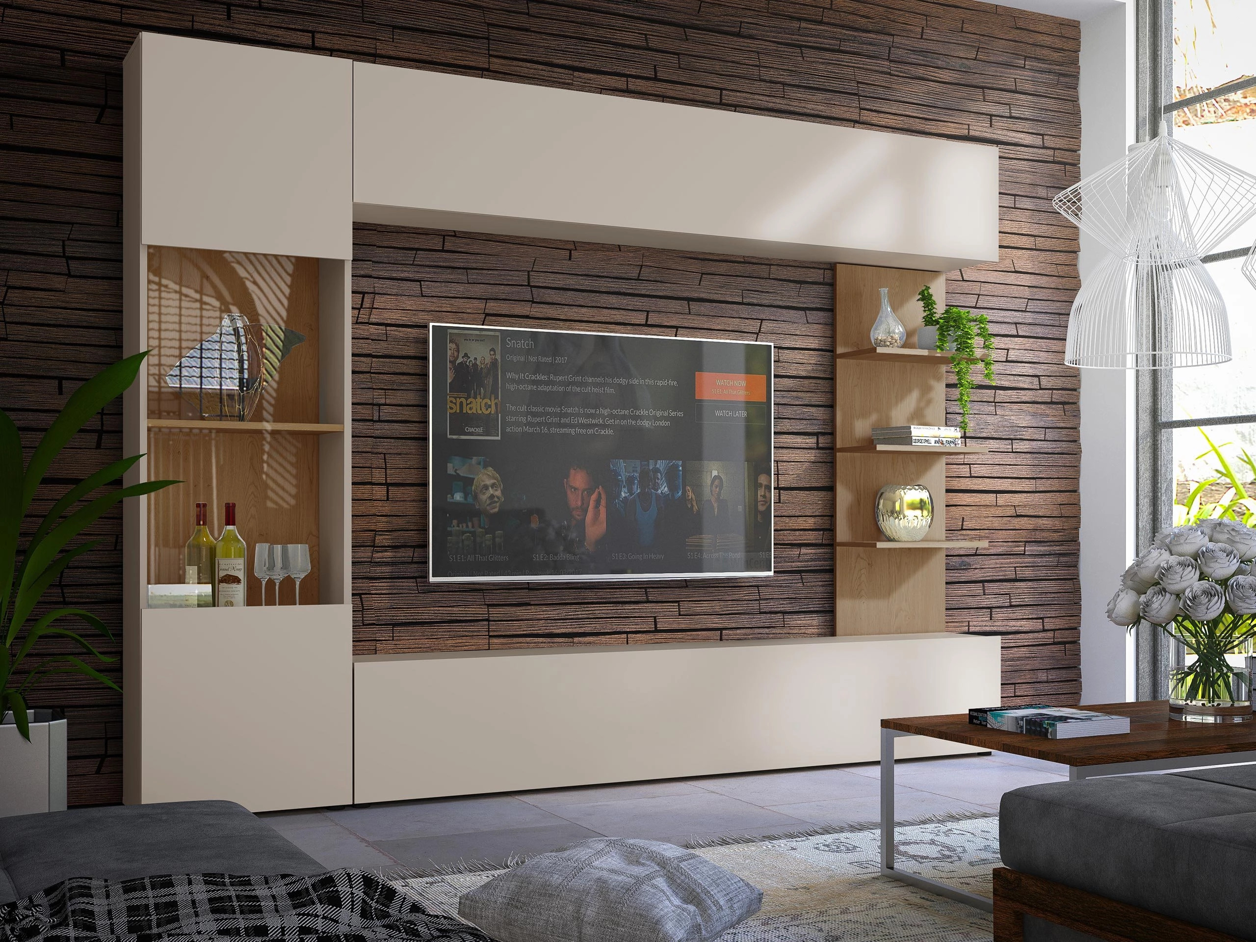 Living room set Comfivo 210 (Cashmere + Oak)