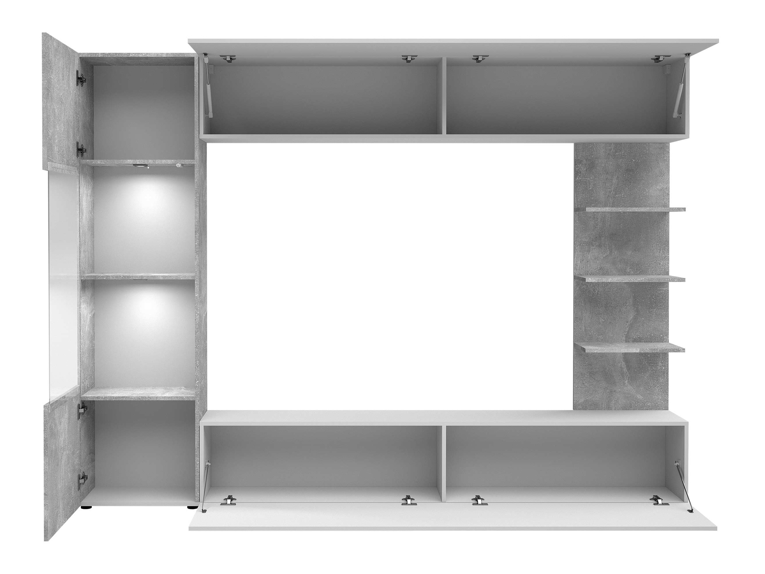 Living room set Comfivo Animus (Walnut + Black marble)