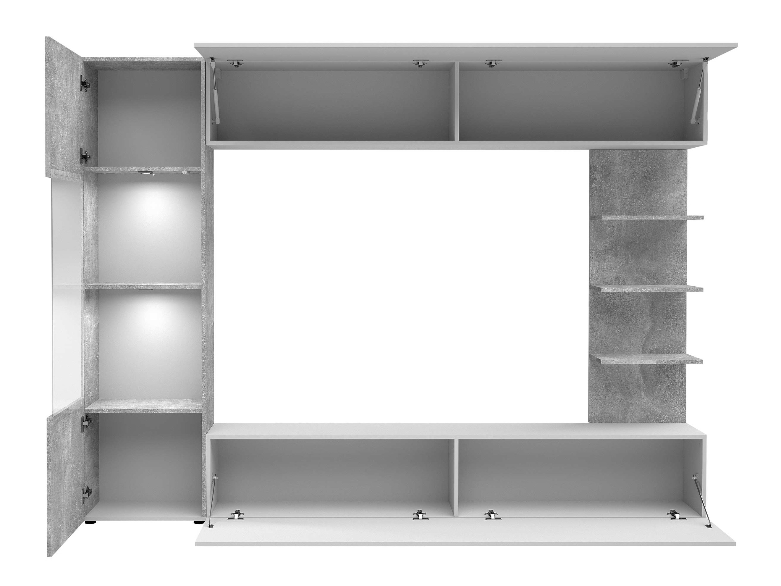 Living room set Comfivo Animus (White + Concrete)