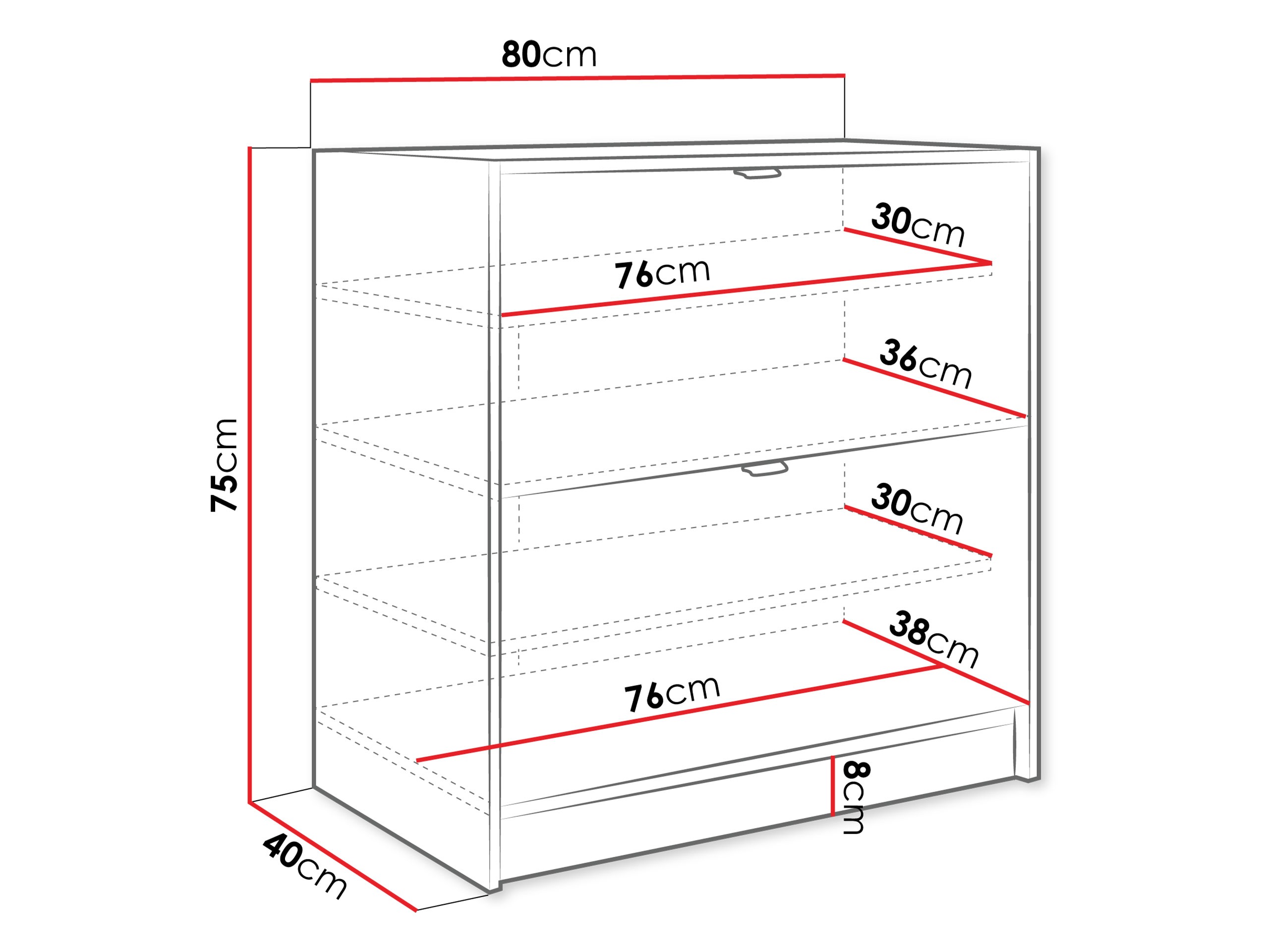 Shoe cabinet Comfivo Larmire 125 (White)