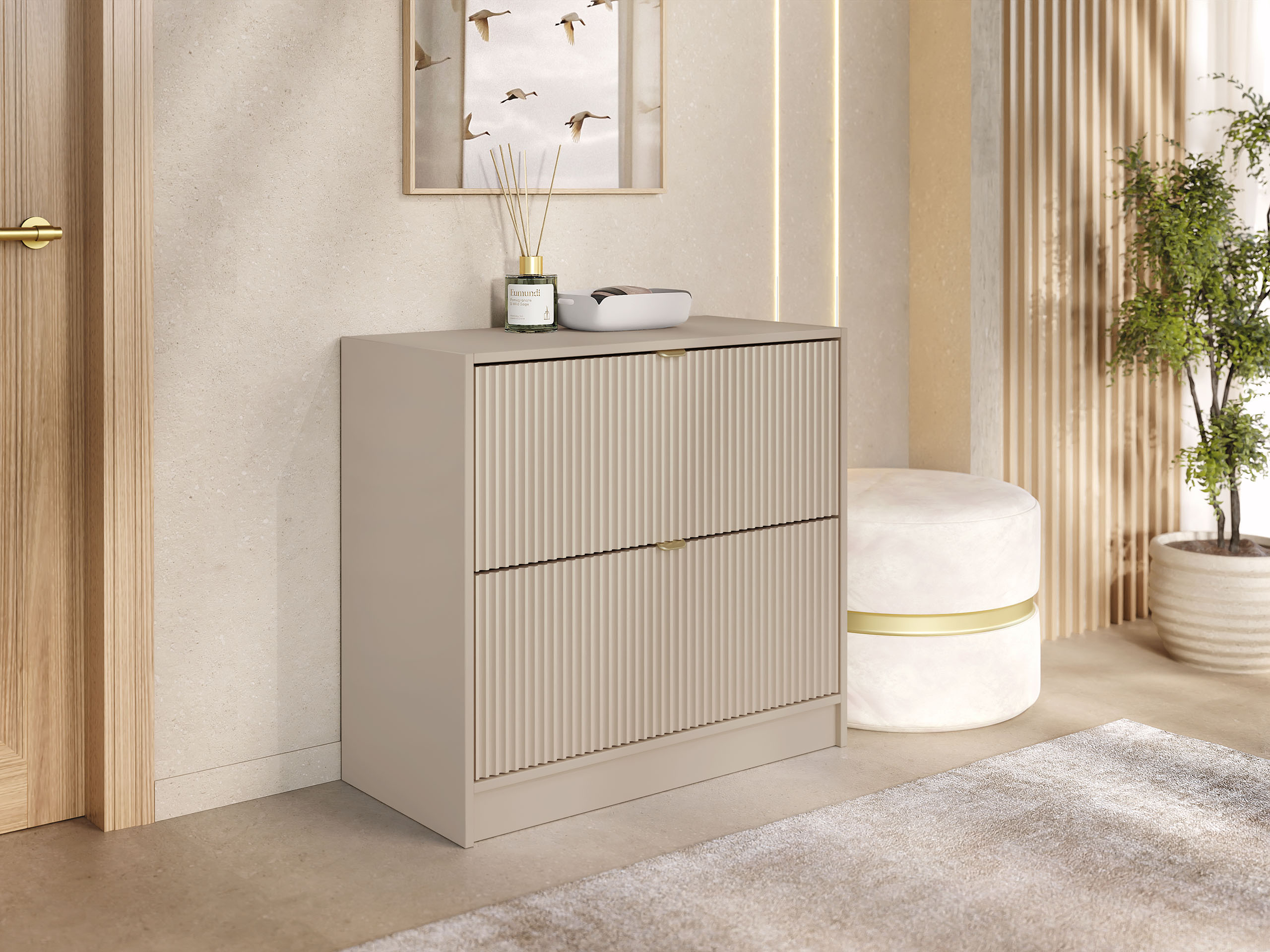 Shoe cabinet Comfivo Velal II (Beige)