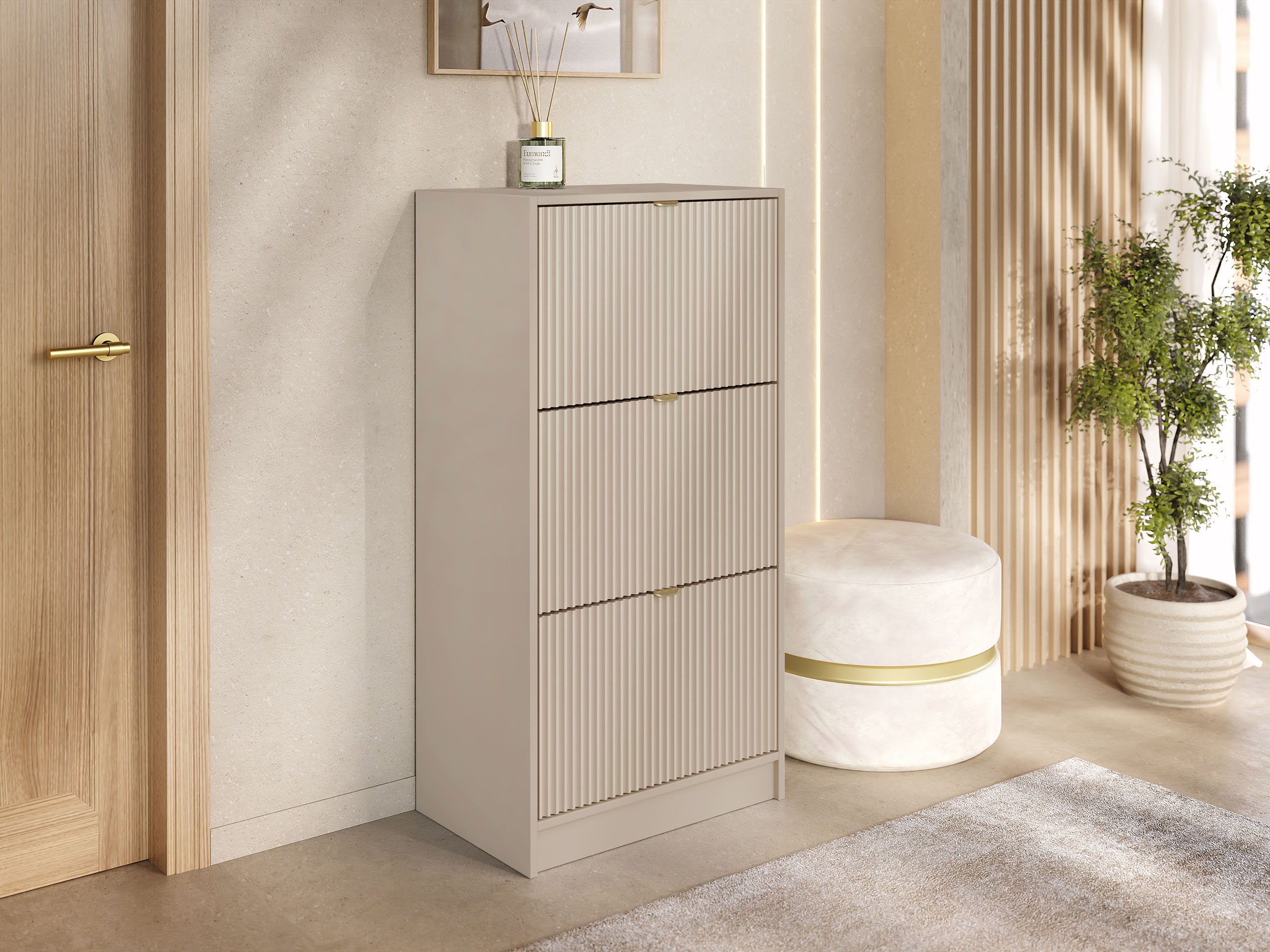 Shoe cabinet Comfivo Velal III (Beige)