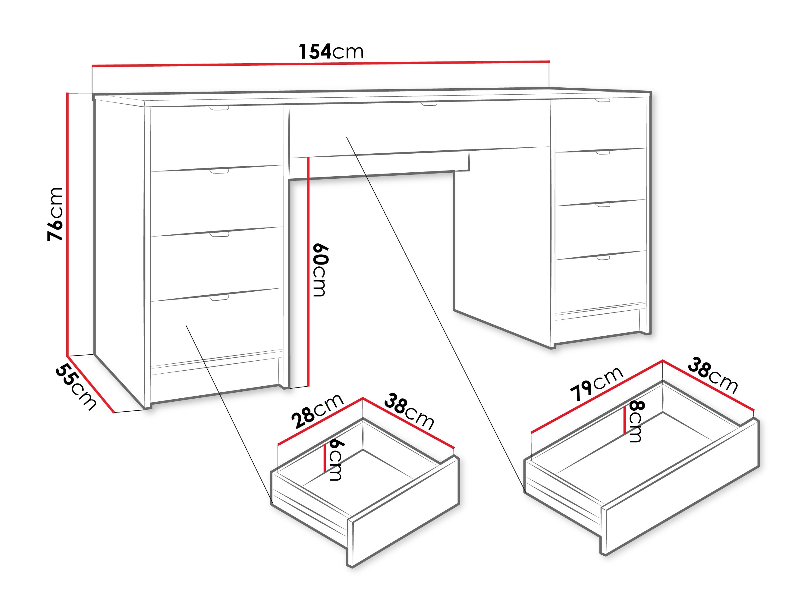 Desk Comfivo Papilio I (Oak)