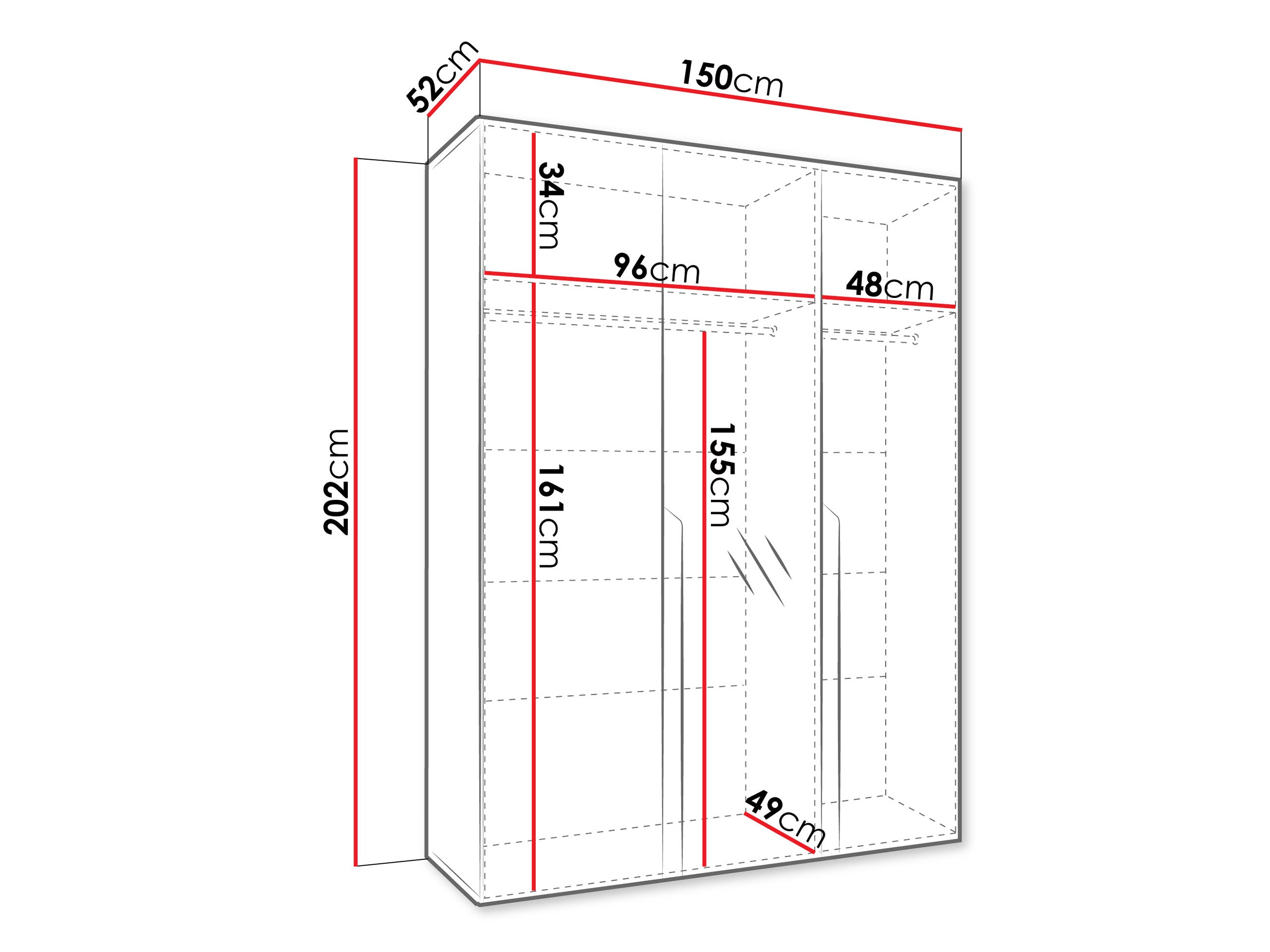 Wardrobe Hartford 585 (Black)