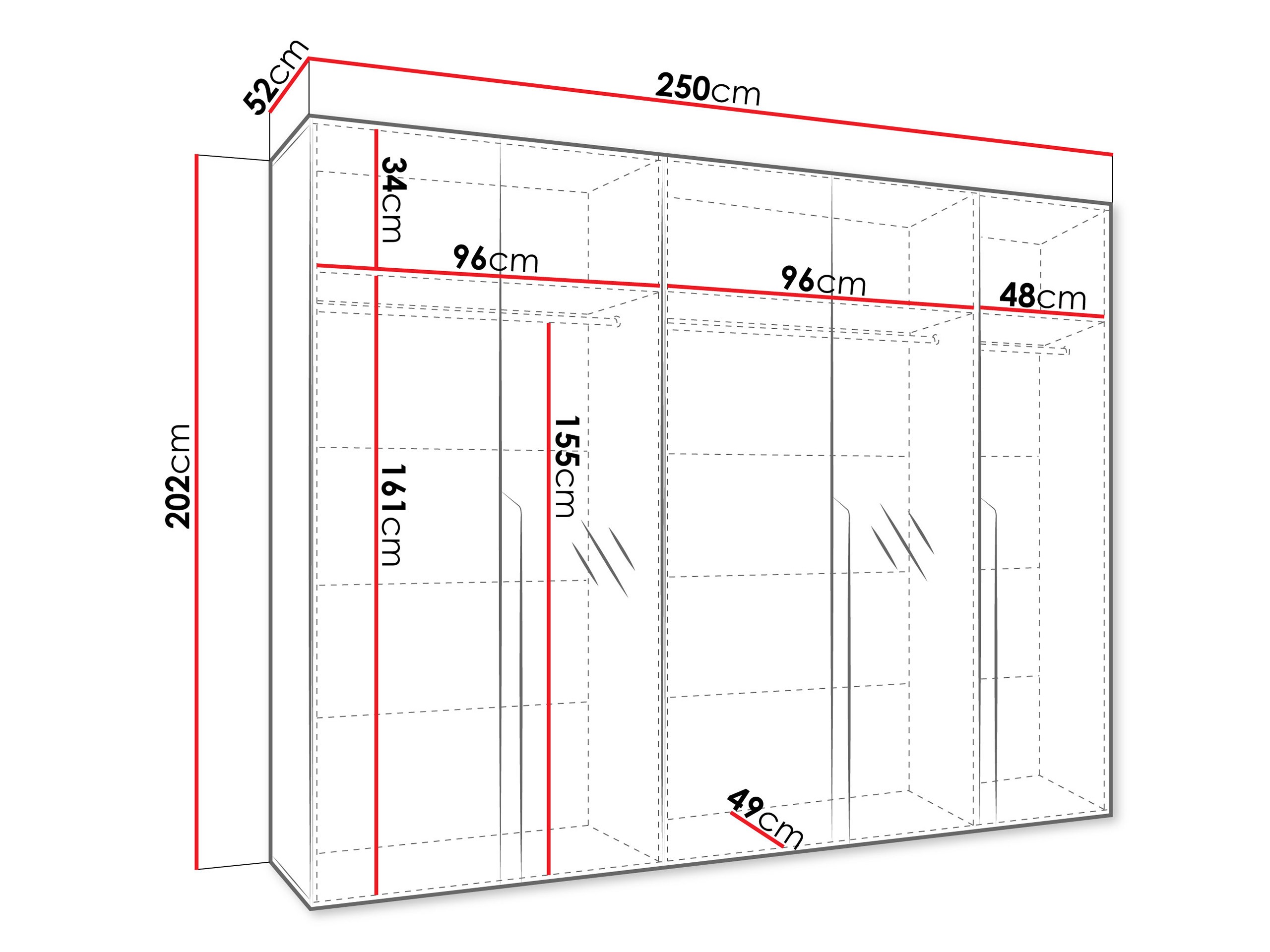 Wardrobe Hartford 587 (Black)
