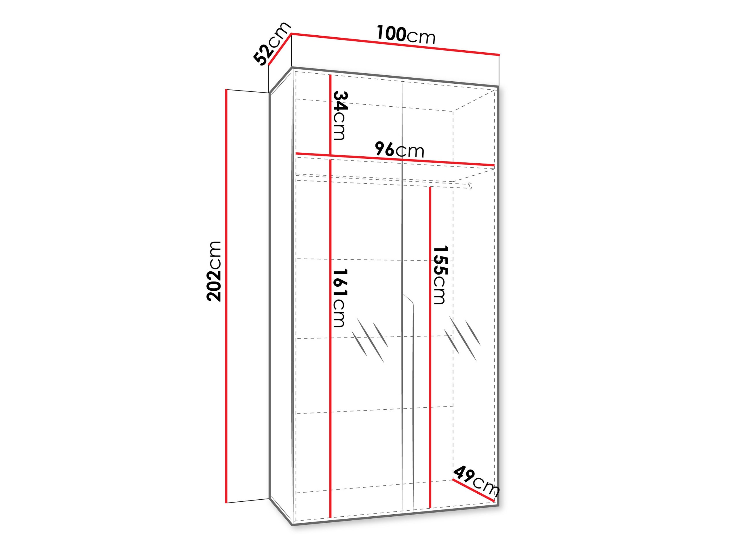 Wardrobe Hartford 589 (White)