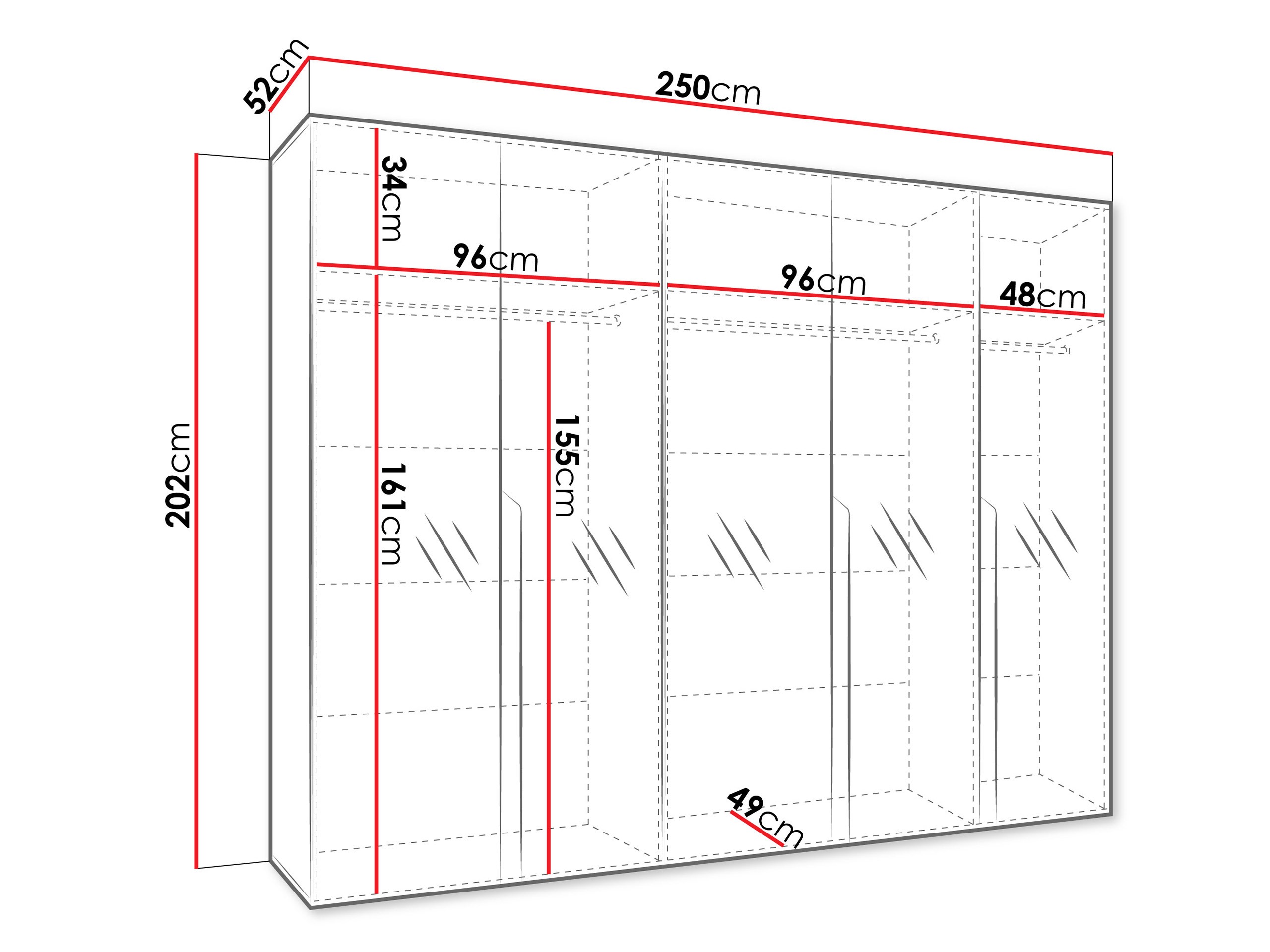 Wardrobe Hartford 592 (Black)
