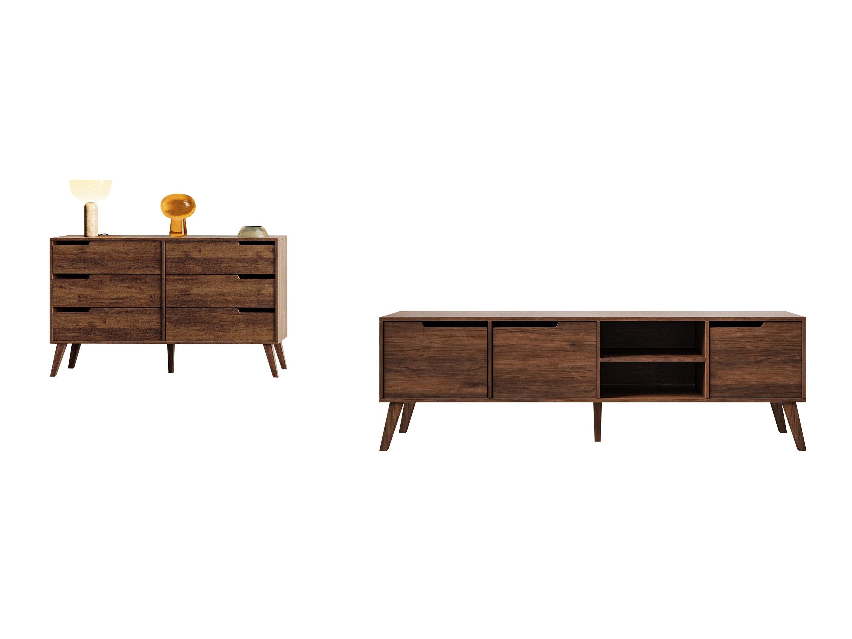 Living room set Elbtive 105 (Walnut)