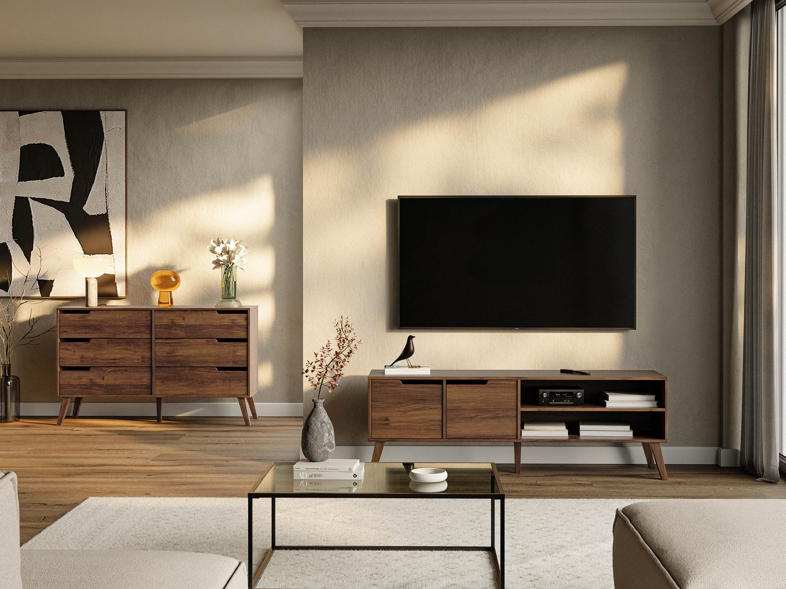 Living room set Otis II (Walnut)