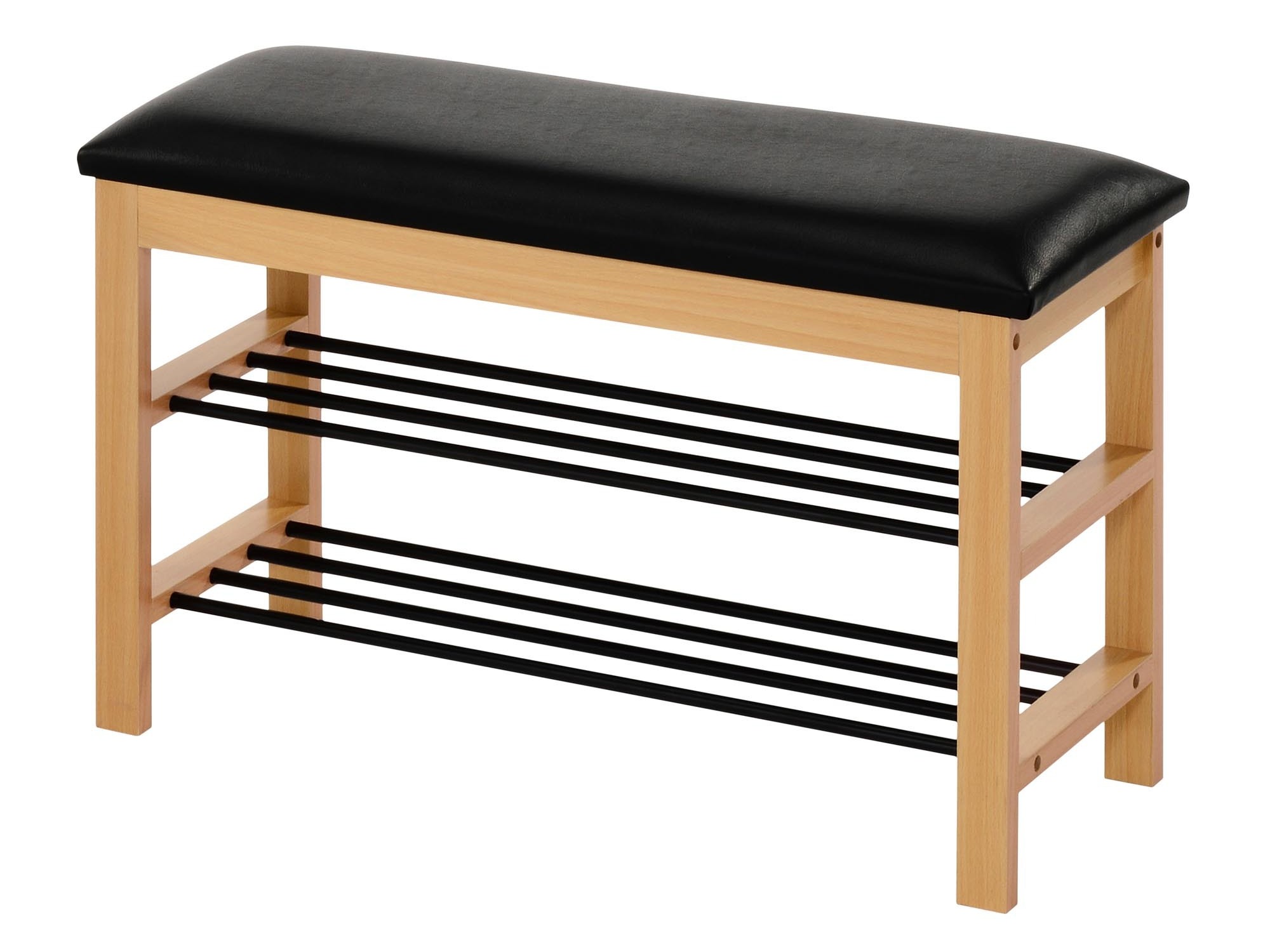 Shoe shelf Houston 967 (Solid wood + Black)