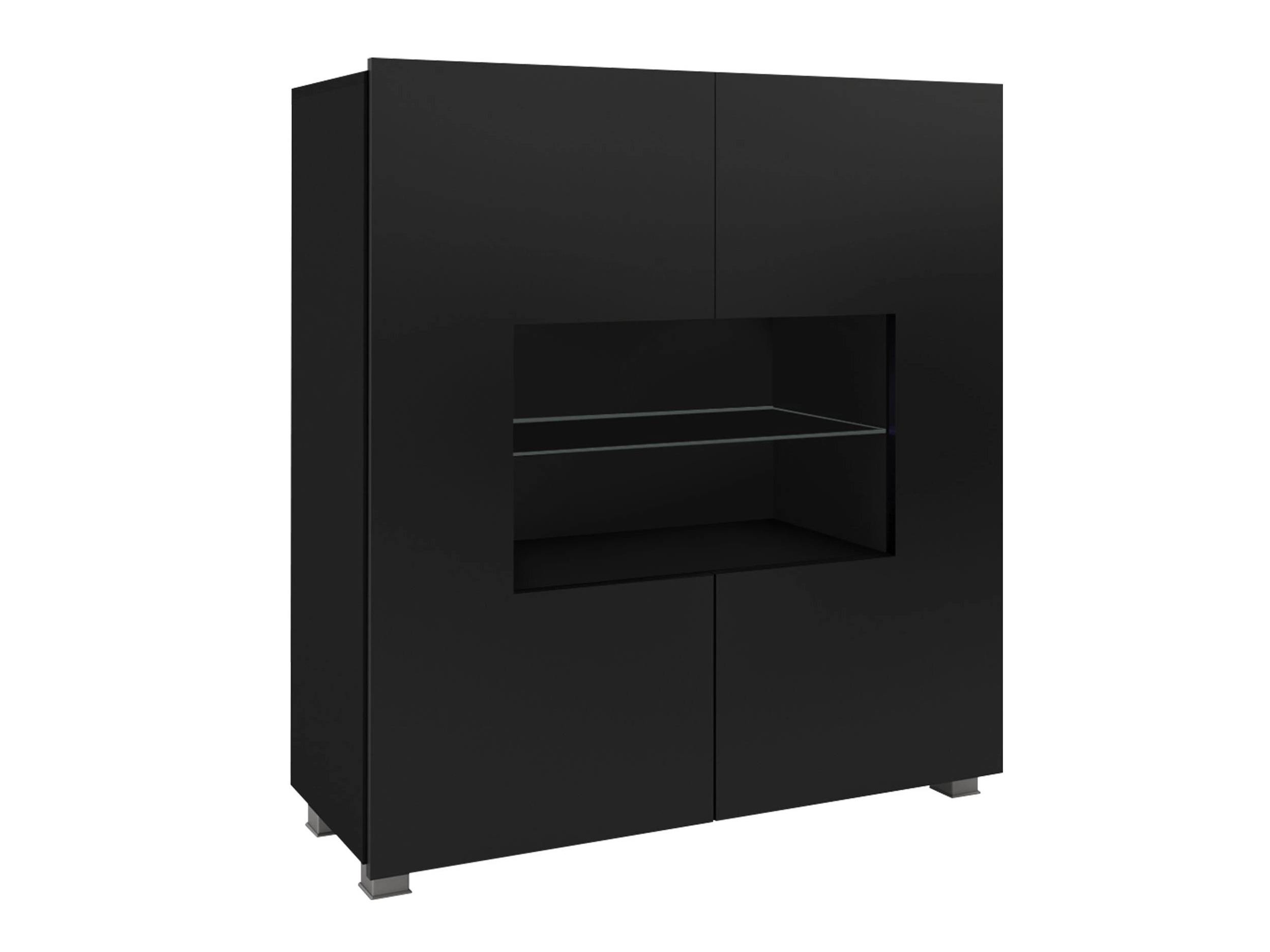 Sideboard Remus (Black + Glossy black)