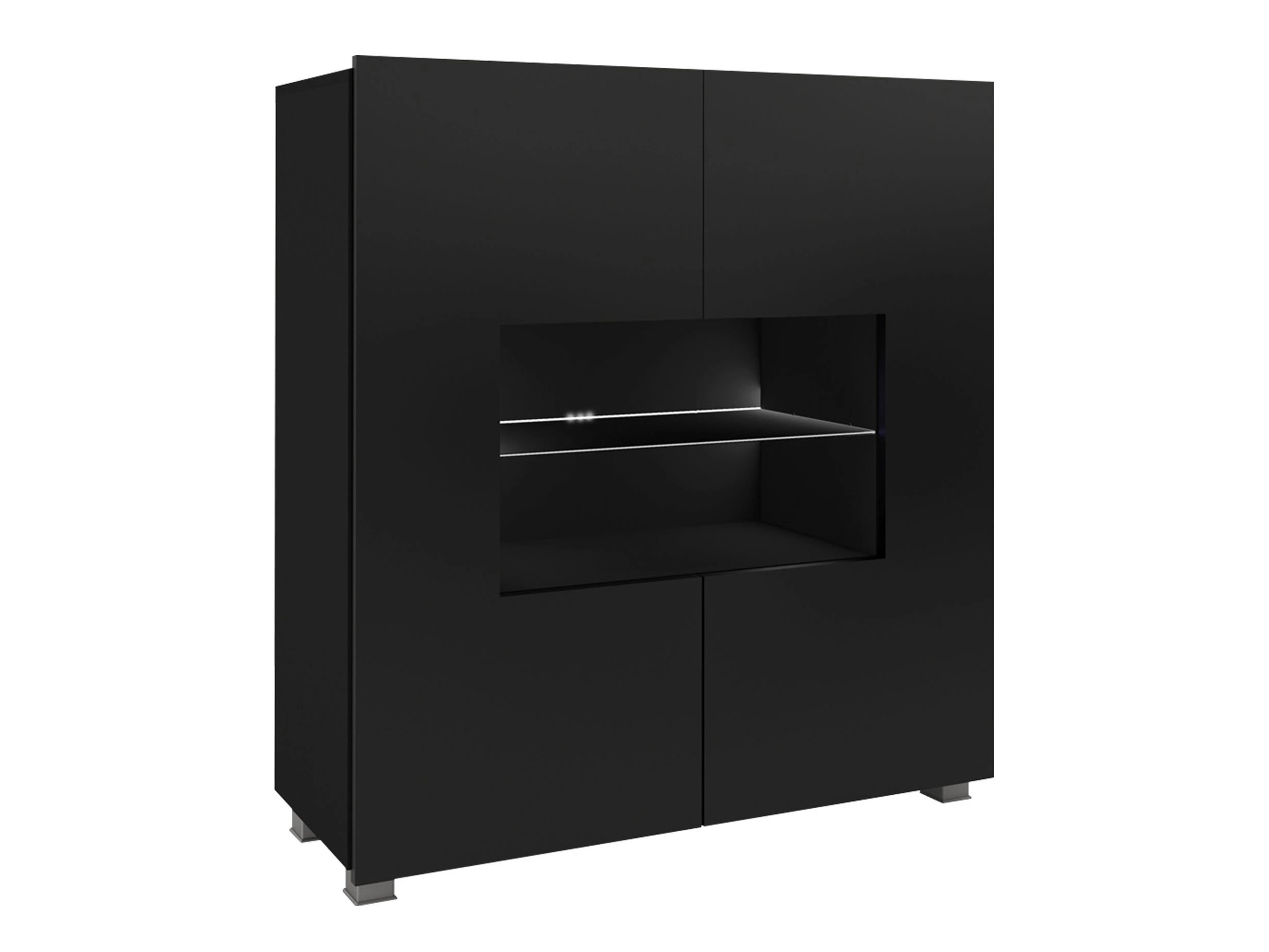 Sideboard Remus (Black + Glossy black)