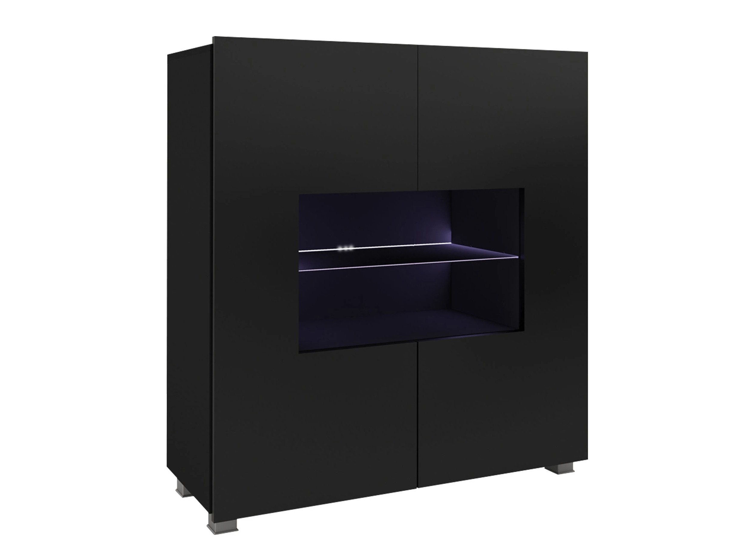 Sideboard Remus (Black + Glossy black)