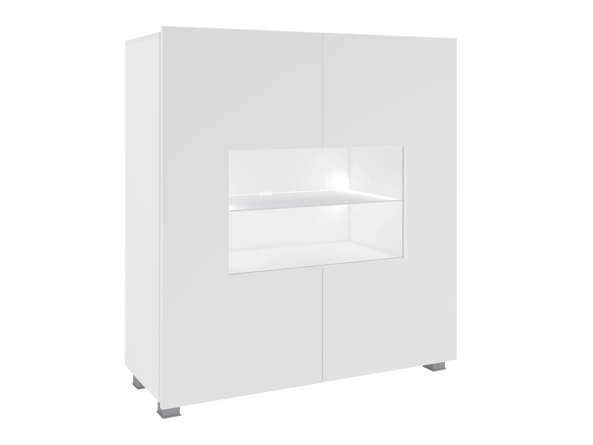 Sideboard Remus (White + Glossy white)