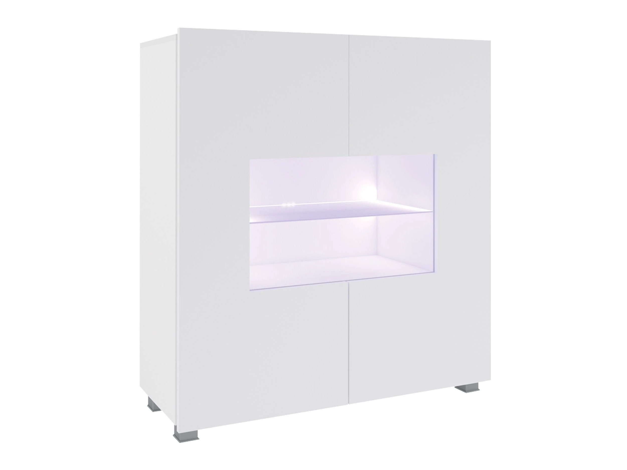 Sideboard Remus (White + Glossy white)