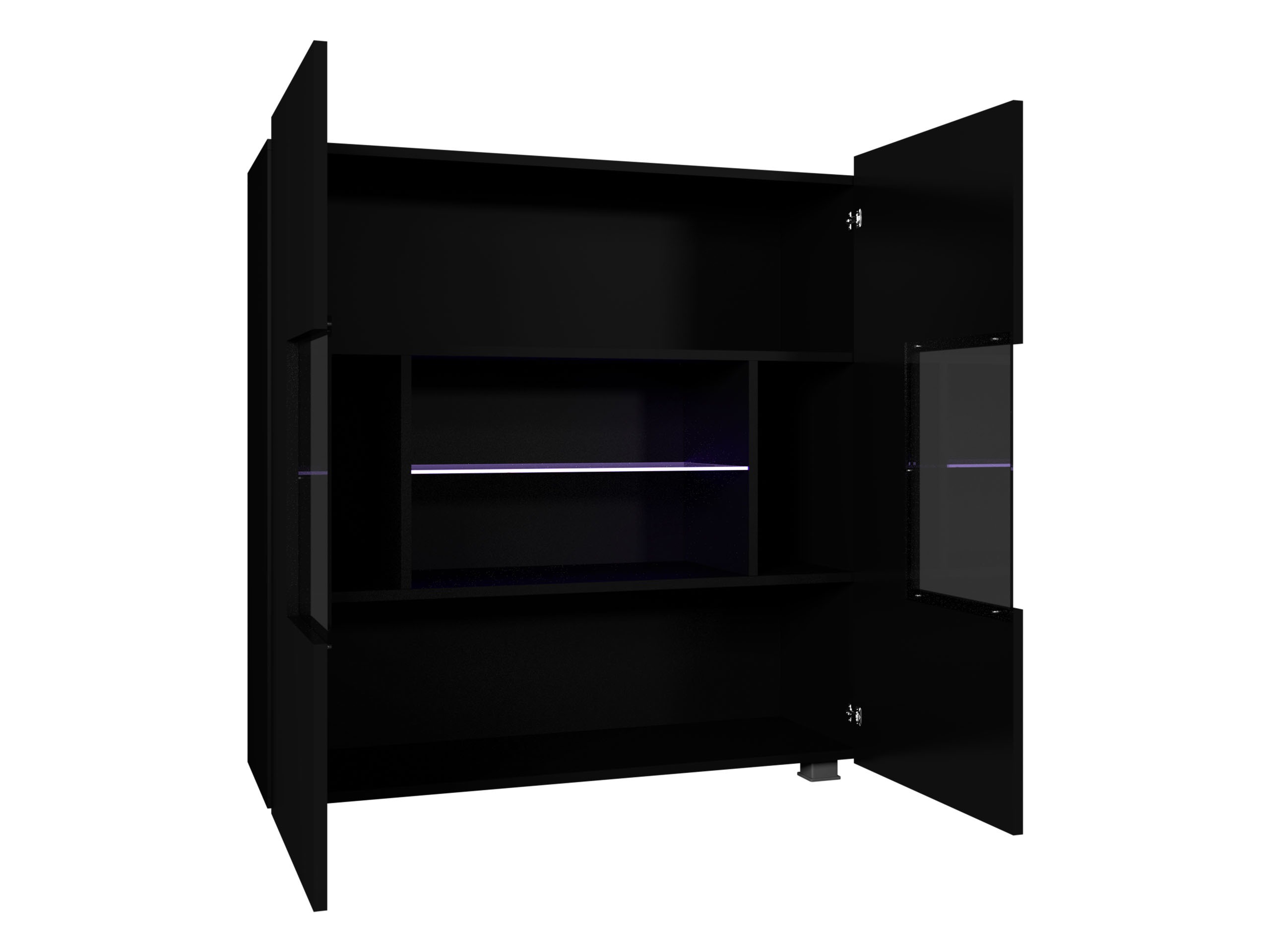 Sideboard Tivdalu 100 (Black + Glossy black)