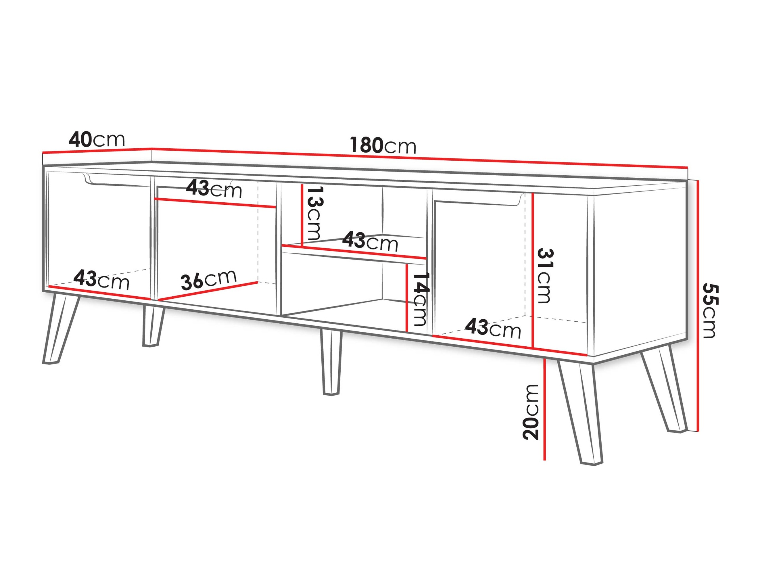 TV stand Otis II (Walnut)