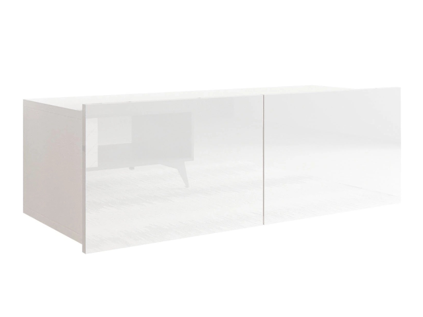 TV stand Tivdalu 104 (White + Glossy white)